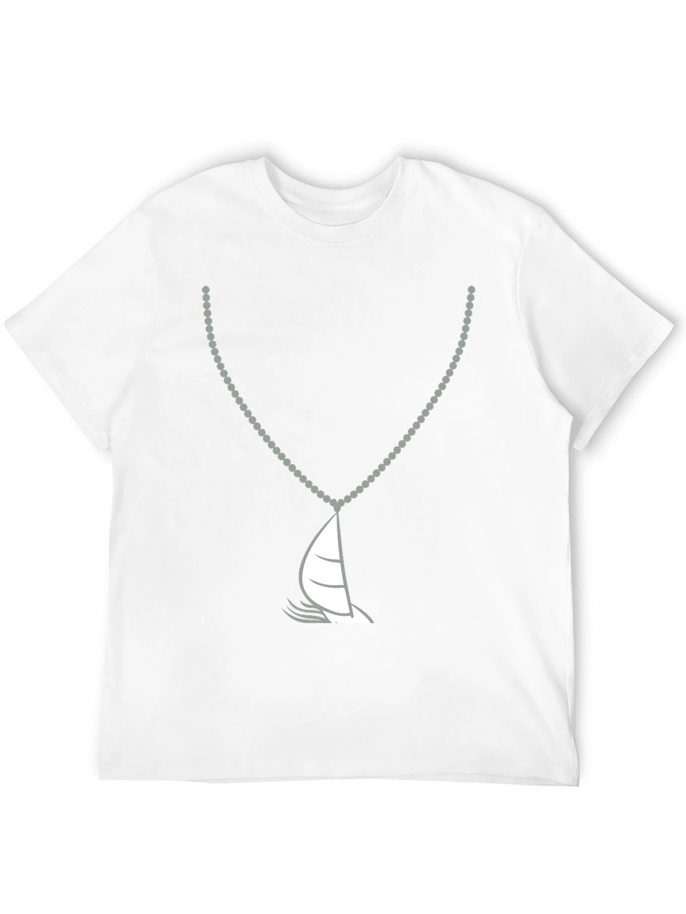 Nautical Sailboat Necklace Graphic Tee - Black - 12