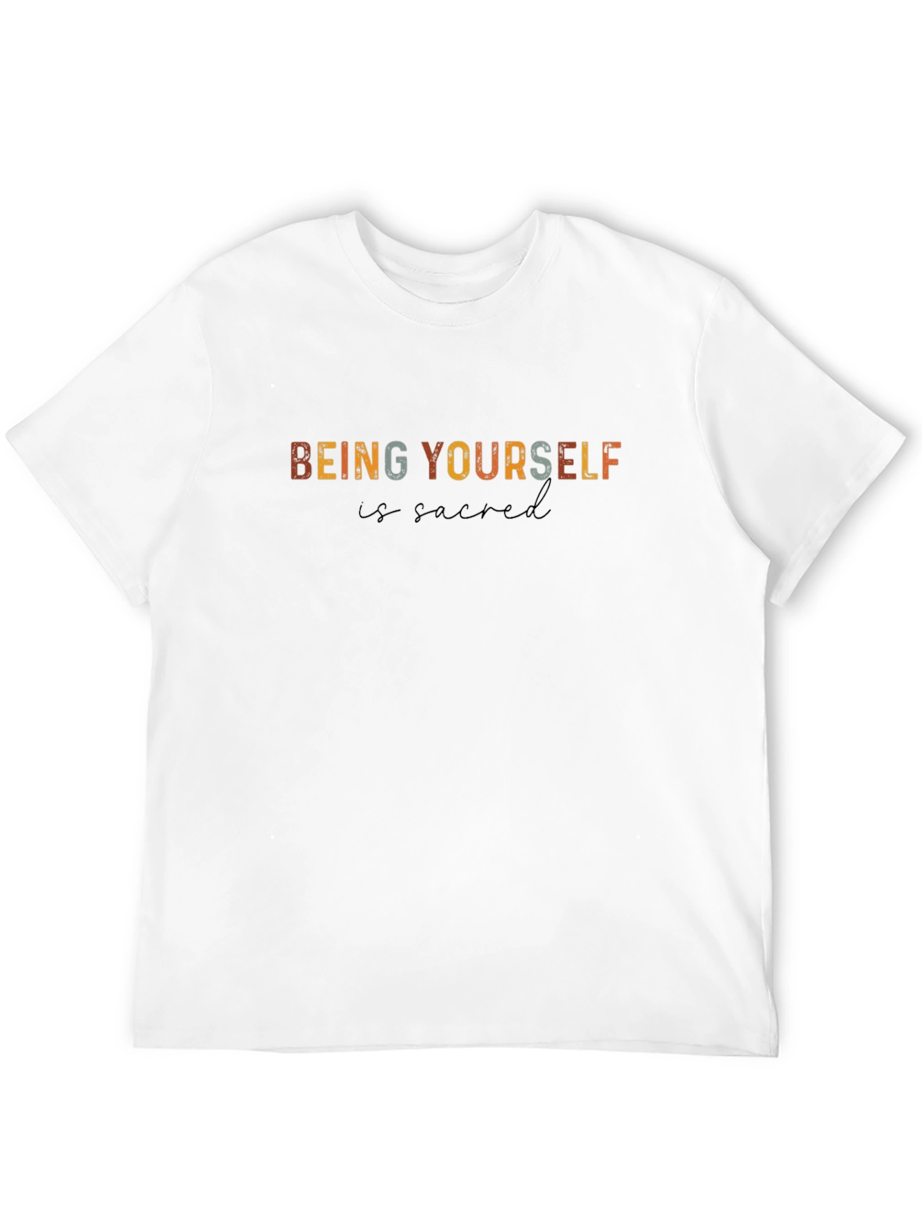 Black Being Yourself is Sacred Graphic T-Shirt view 12