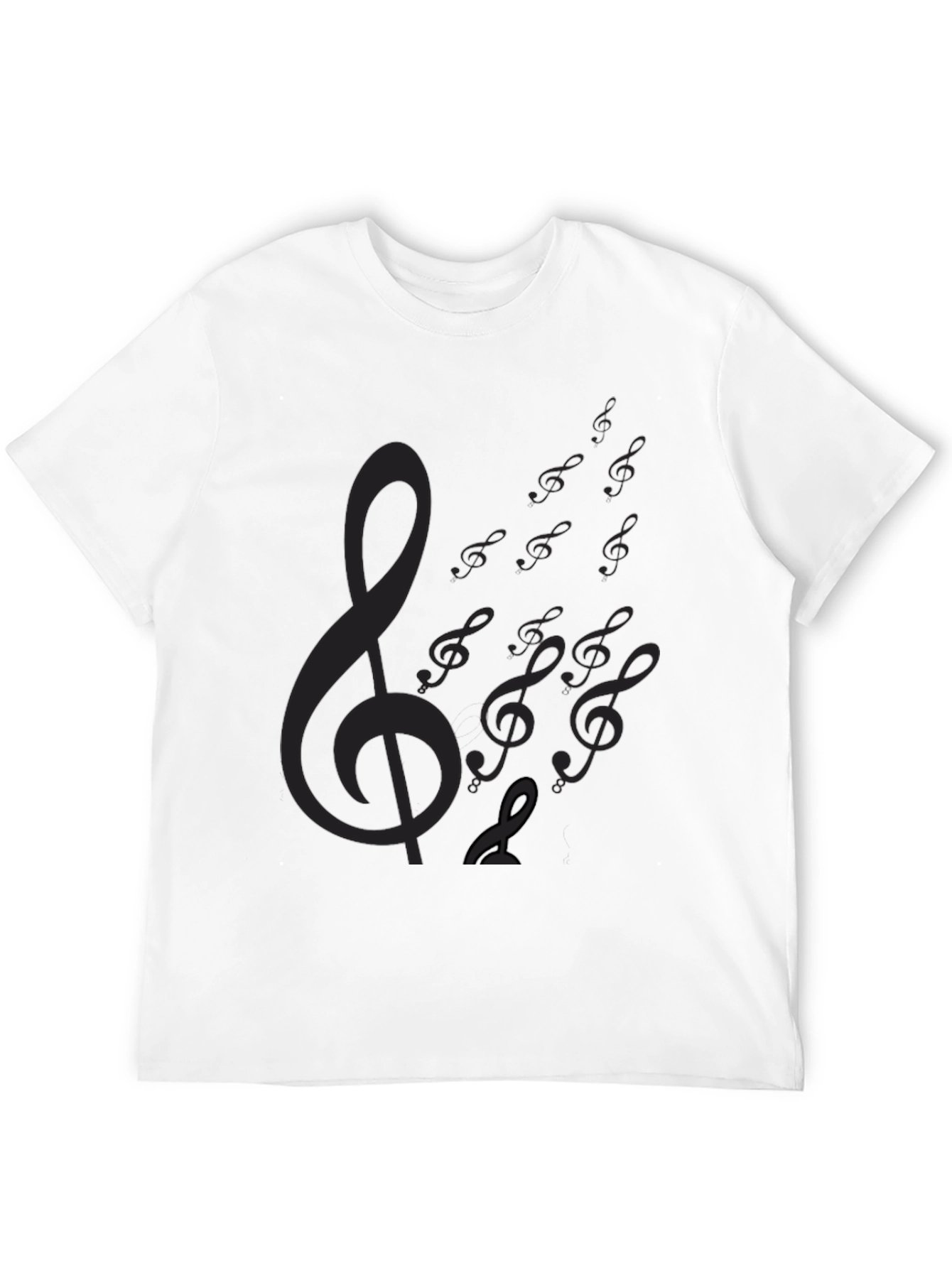 Black Men's Black Music Note Graphic Tee view 12