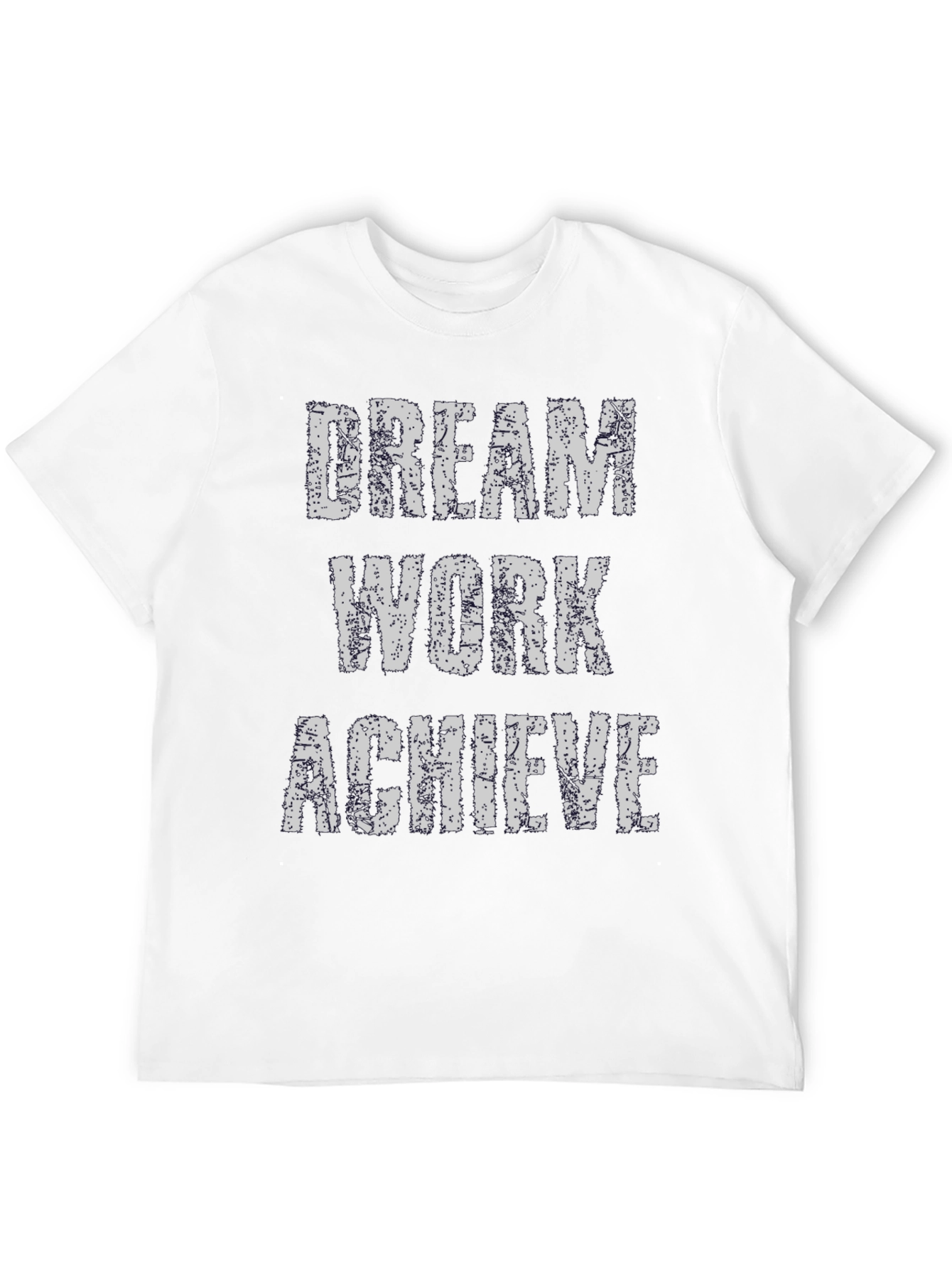 Black Dream Work Achieve T-Shirt - Inspirational Graphic Tee view 12