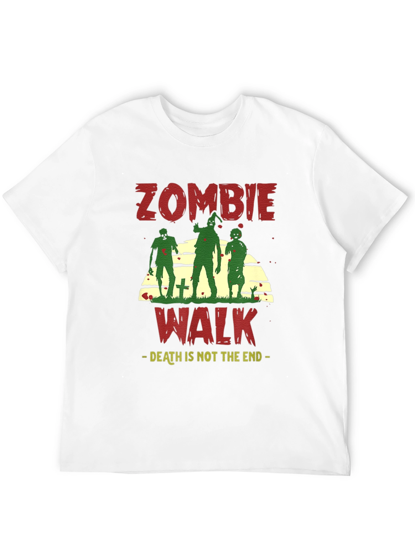 Black Zombie Walk Graphic T-Shirt - Death is Not the End view 12