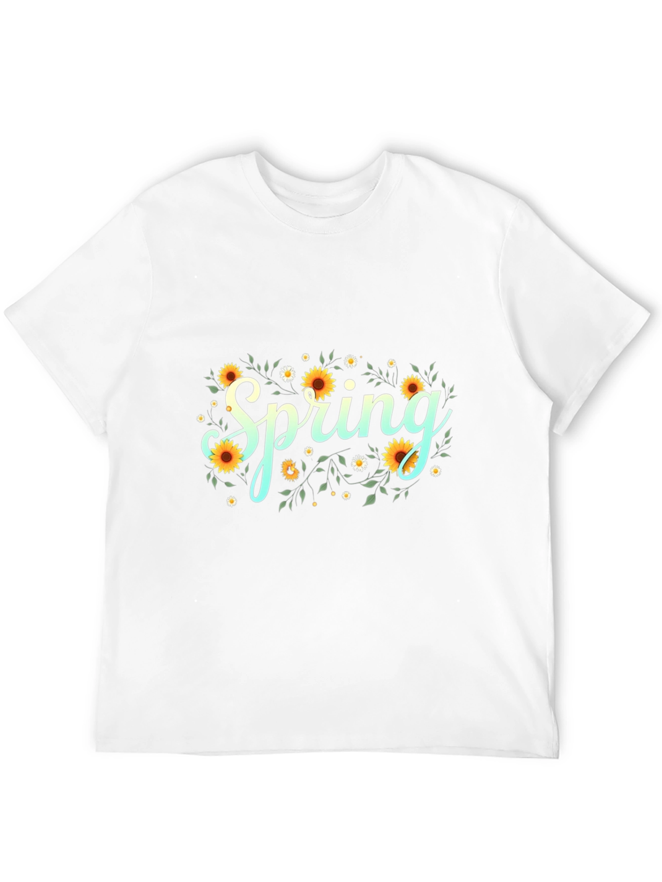 Black Spring Floral Graphic Black T-Shirt view 12