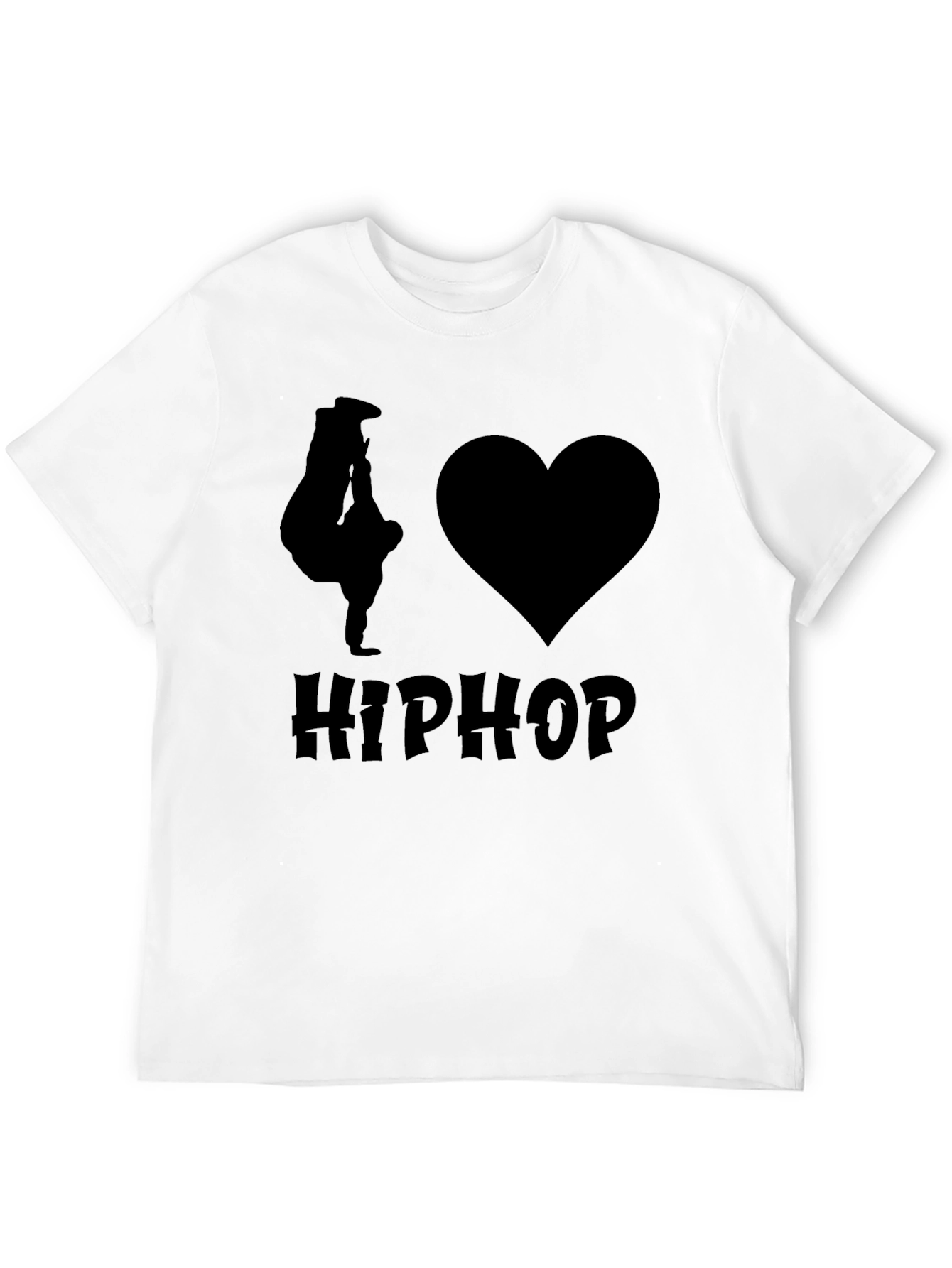 Black I Love Hip Hop Black Graphic T-Shirt view 12