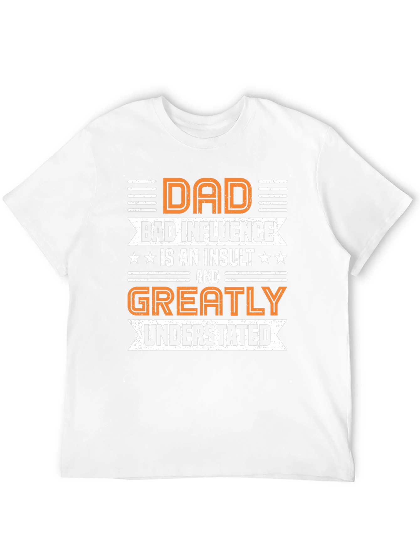 Black Dad Bad Influence Funny T-Shirt view 12