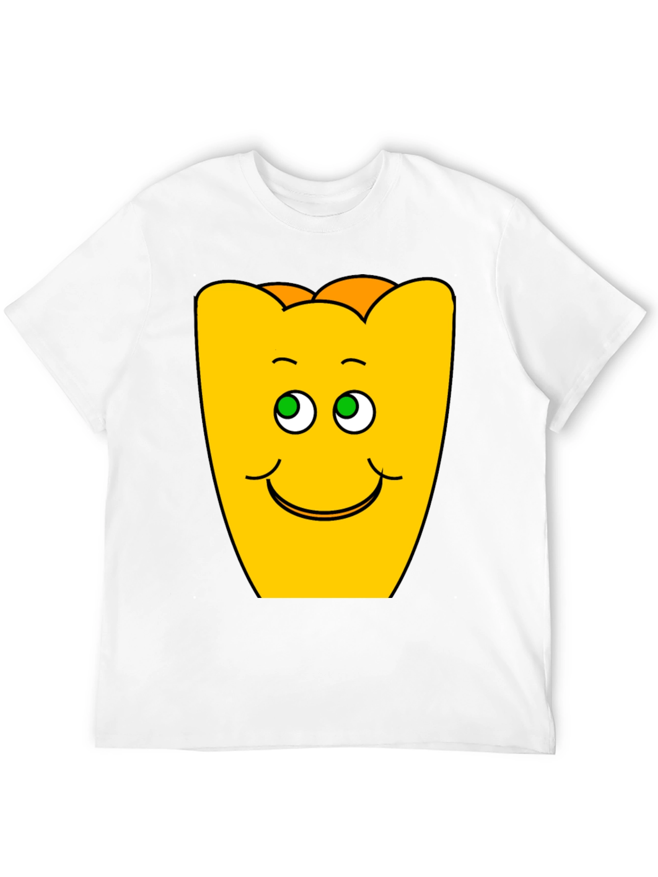 Black Funny Smiling Yellow Character Black T-Shirt view 12