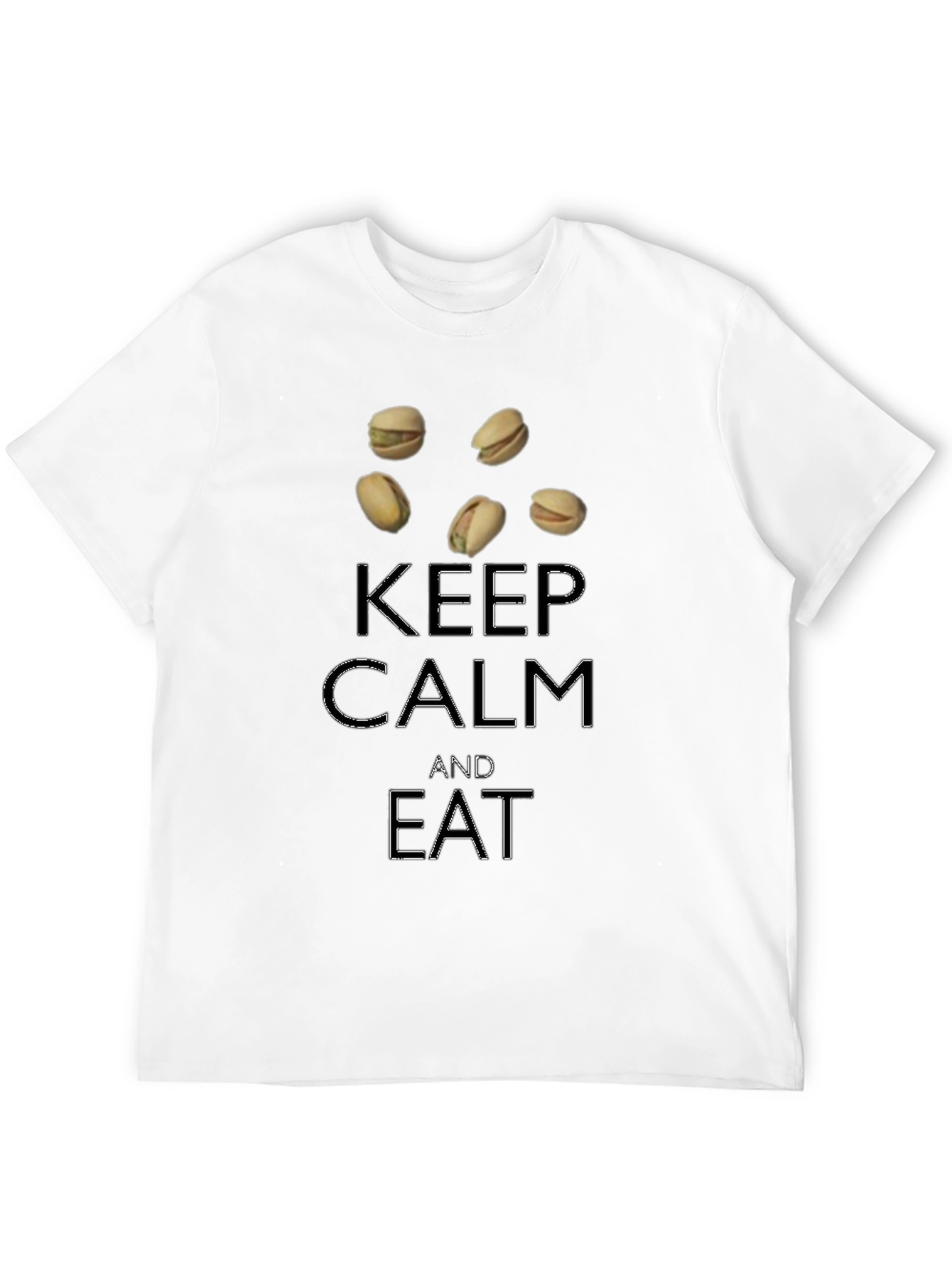 Black Keep Calm and Eat Pistachios T-Shirt view 12