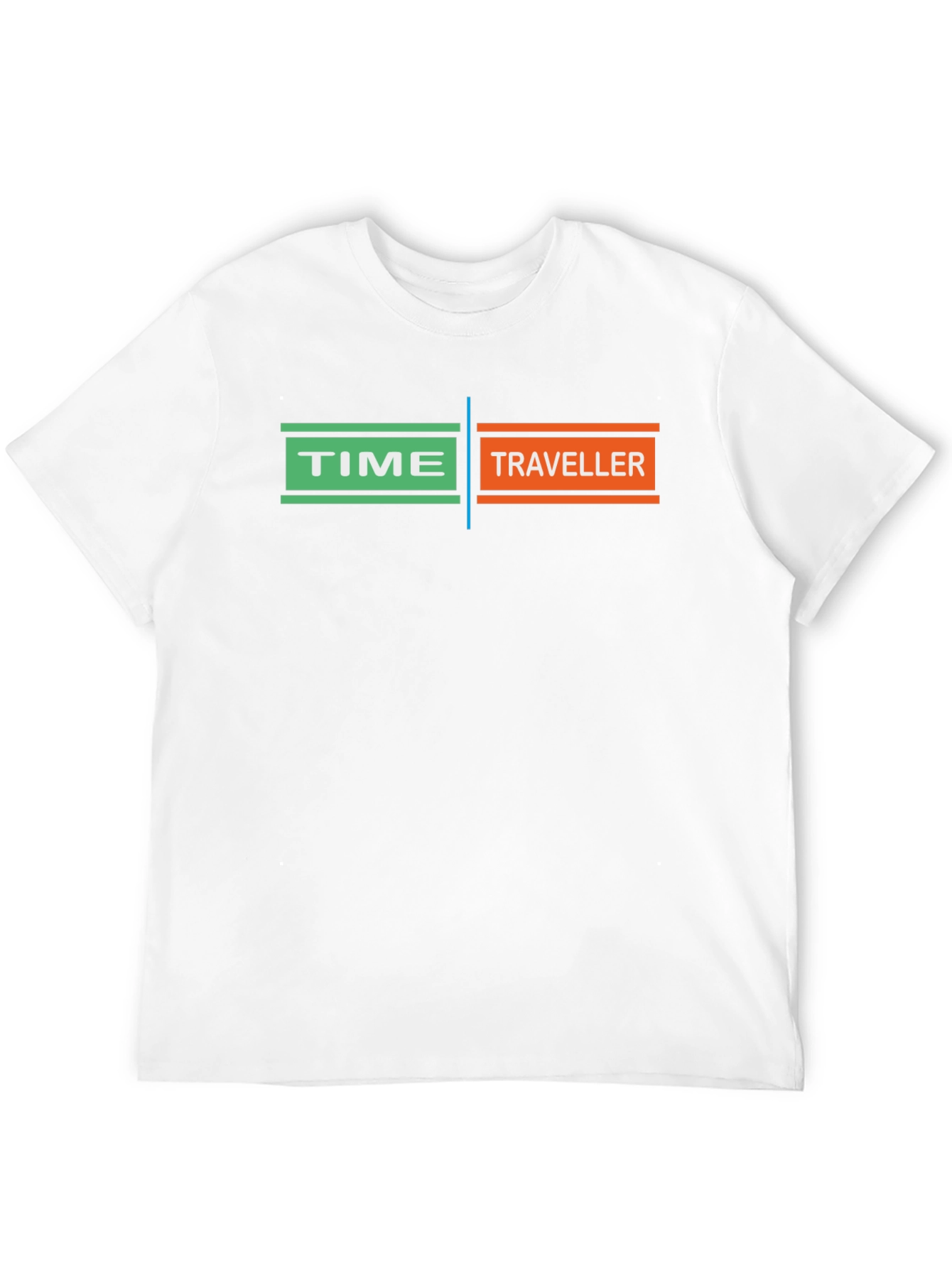 Black Time Traveler Graphic T-Shirt - Black, Unique Design view 12