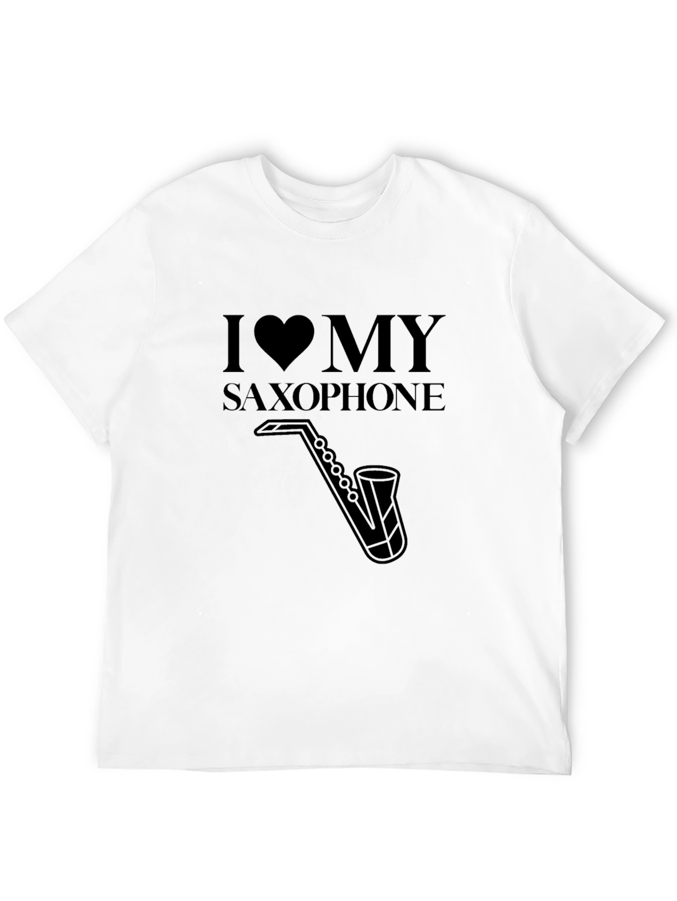 Black I Love My Saxophone Black T-Shirt view 12