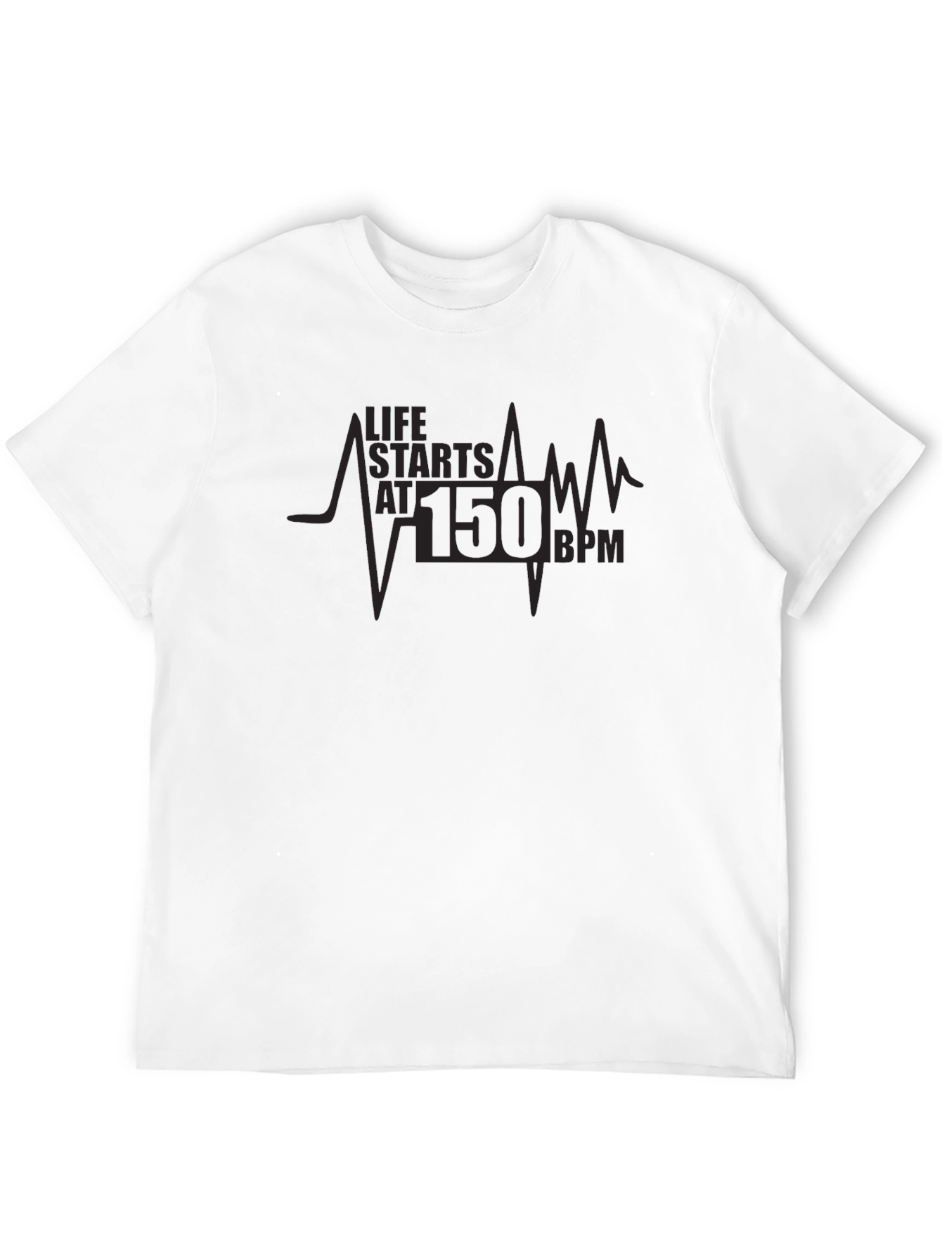 Black Life Starts at 150 BPM Graphic Tee view 12