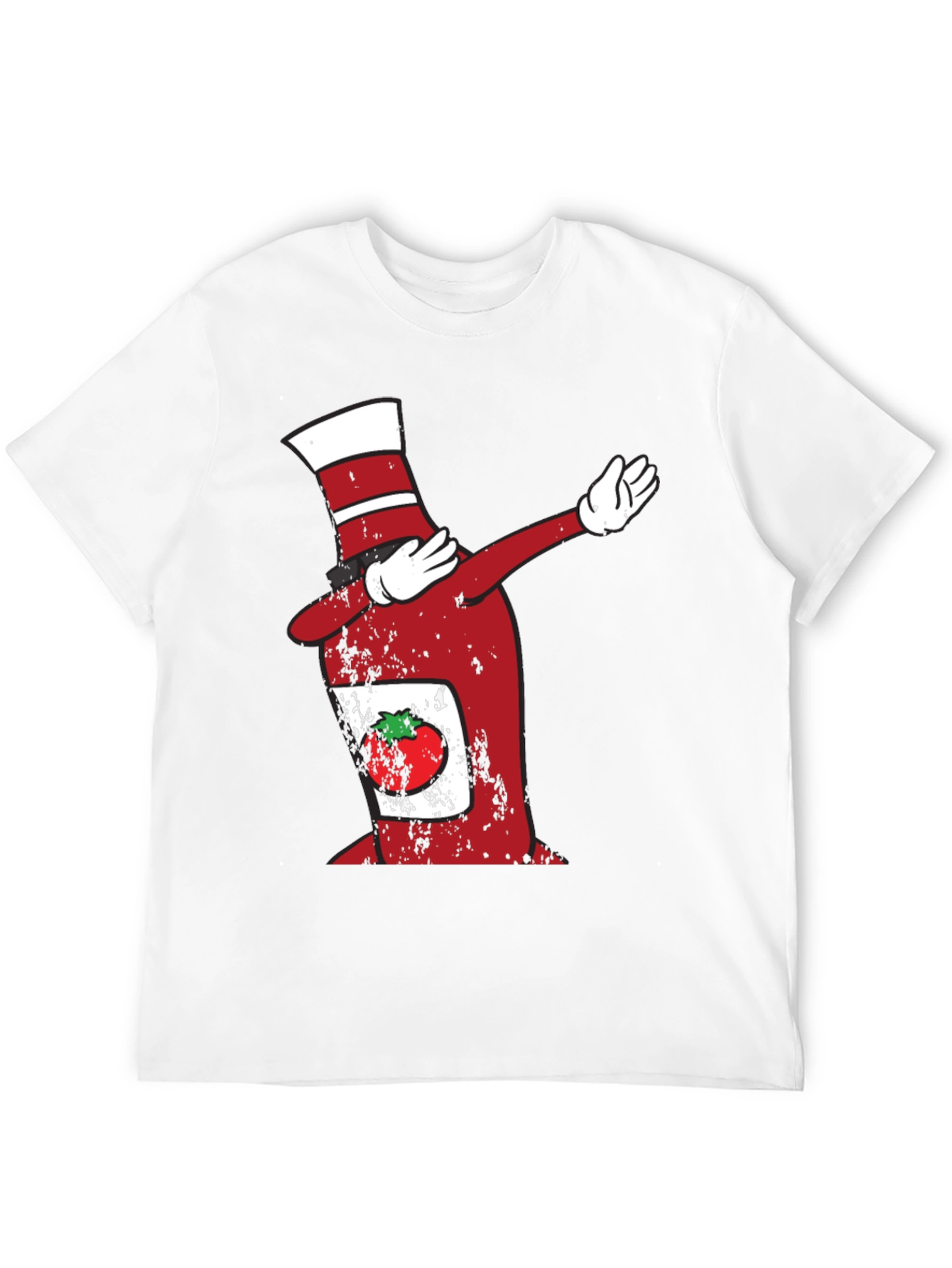 Black Dabbing Ketchup Bottle T-Shirt view 12