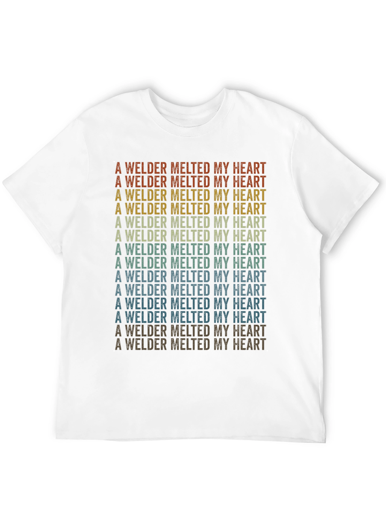 Black Welder Melted My Heart Black T-Shirt view 12