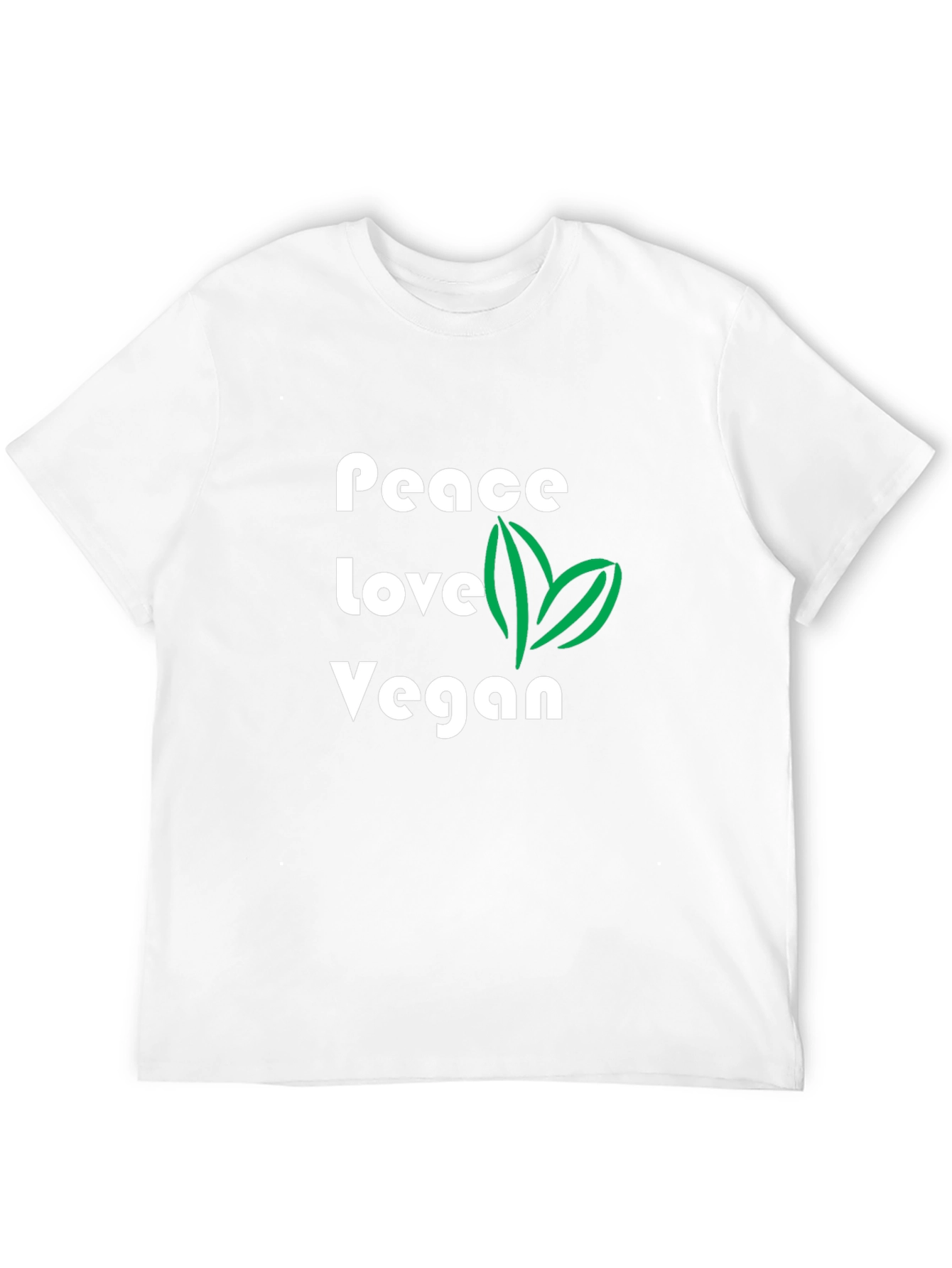 Black Peace Love Vegan Graphic T-Shirt - Black view 12