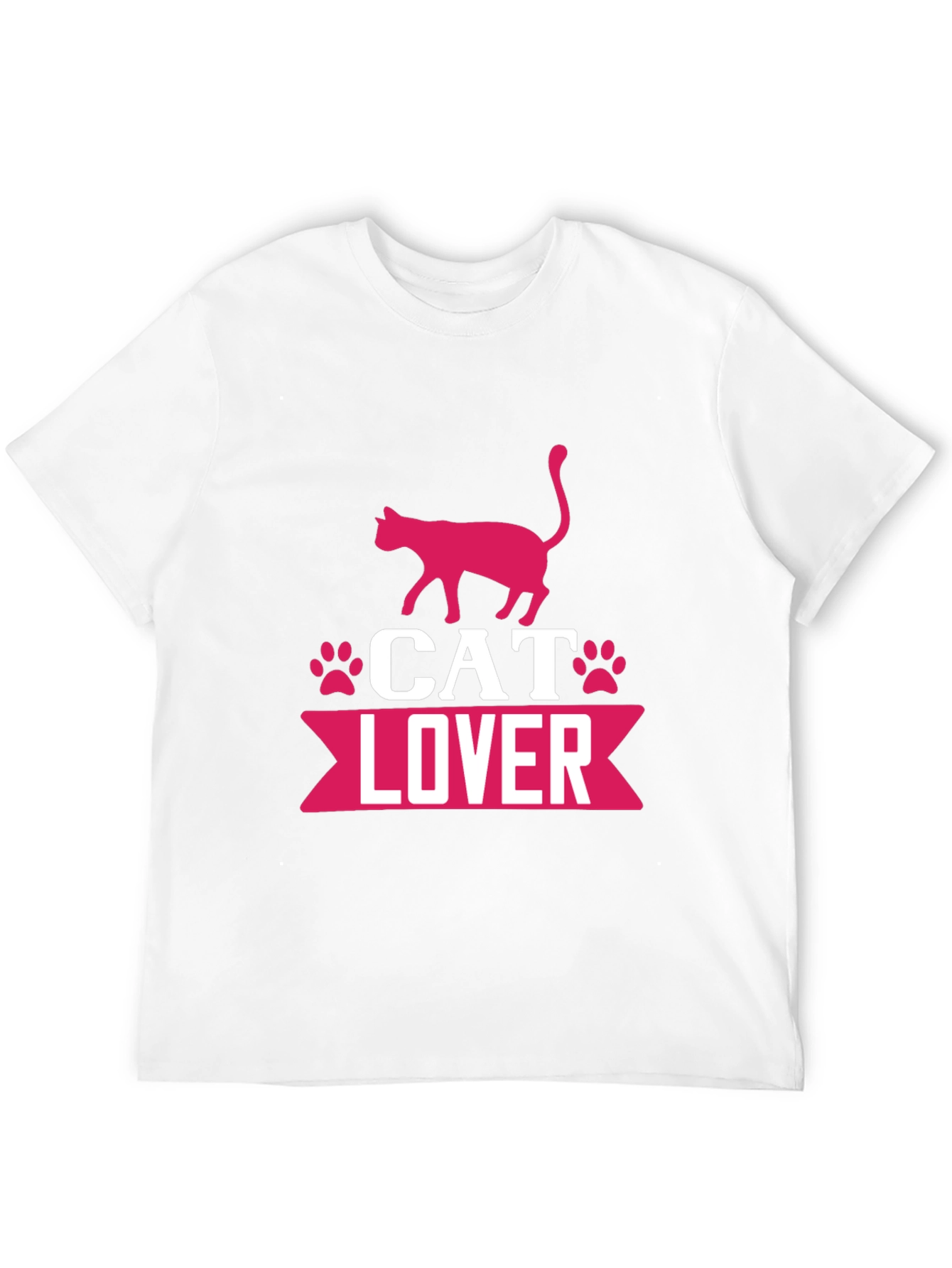 Black Cat Lover Graphic T-Shirt - Cute Pink Design view 12