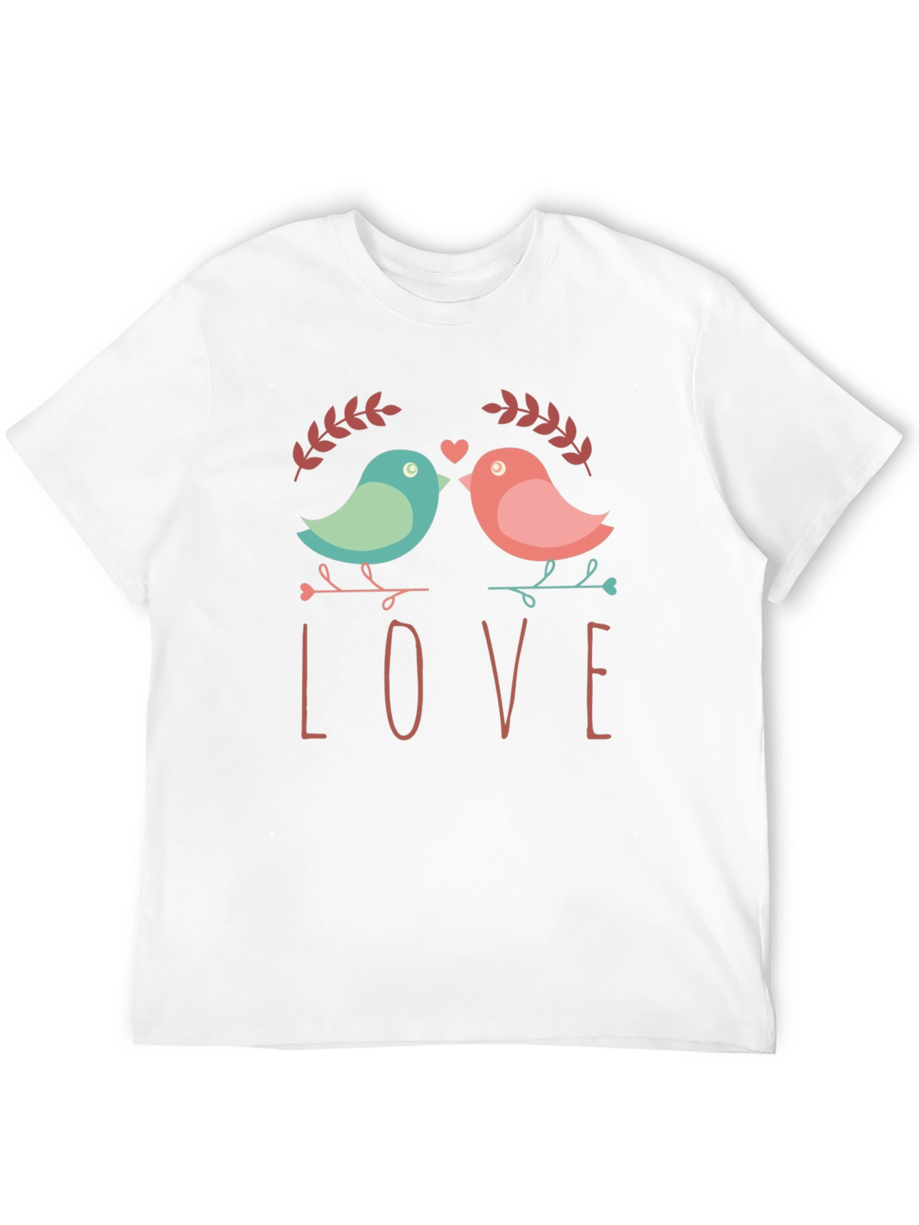 Black Love Birds Graphic Print T-Shirt view 12