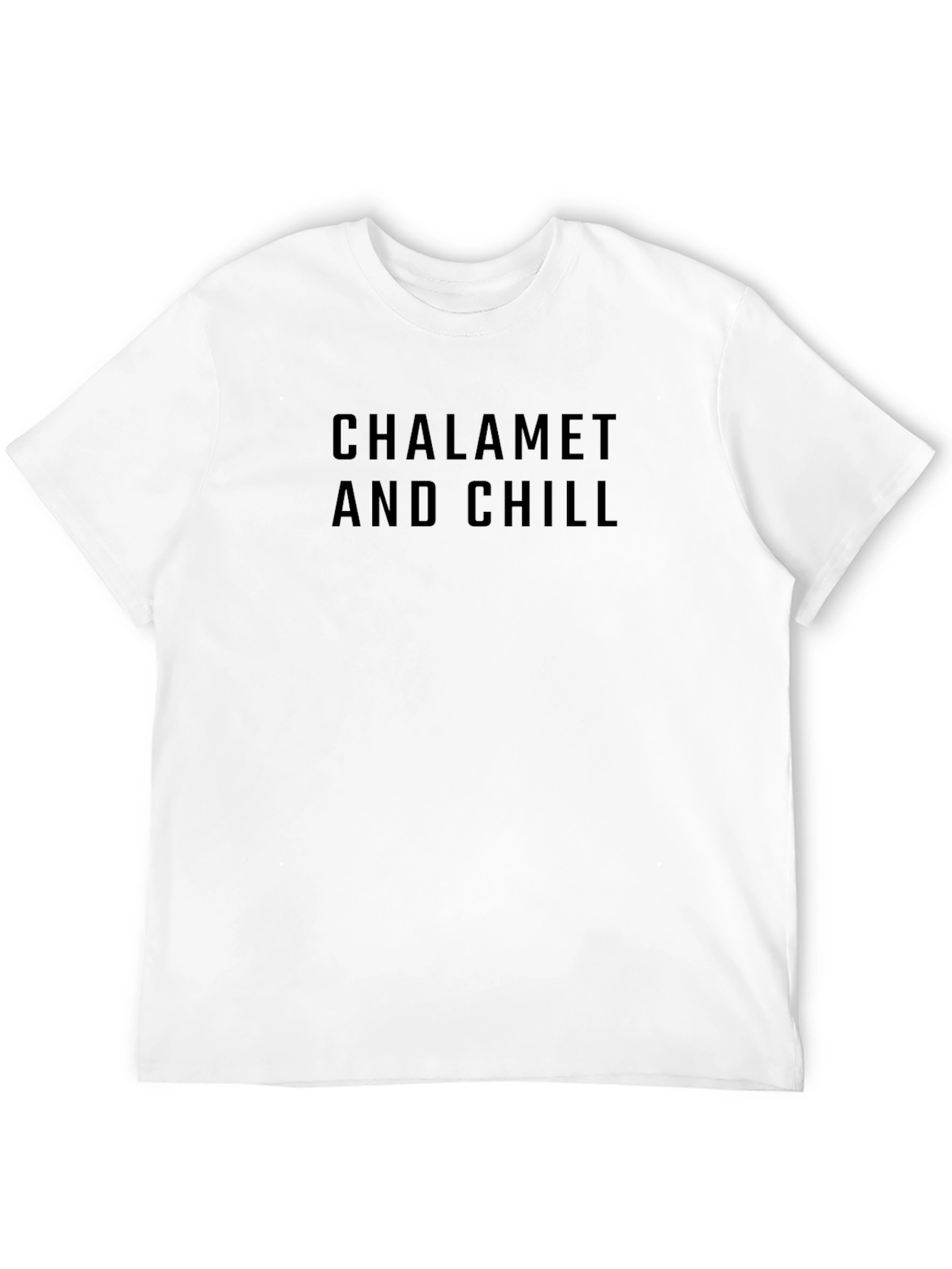 Black Chalamet and Chill Graphic T-Shirt - Black Crew Neck Tee view 12