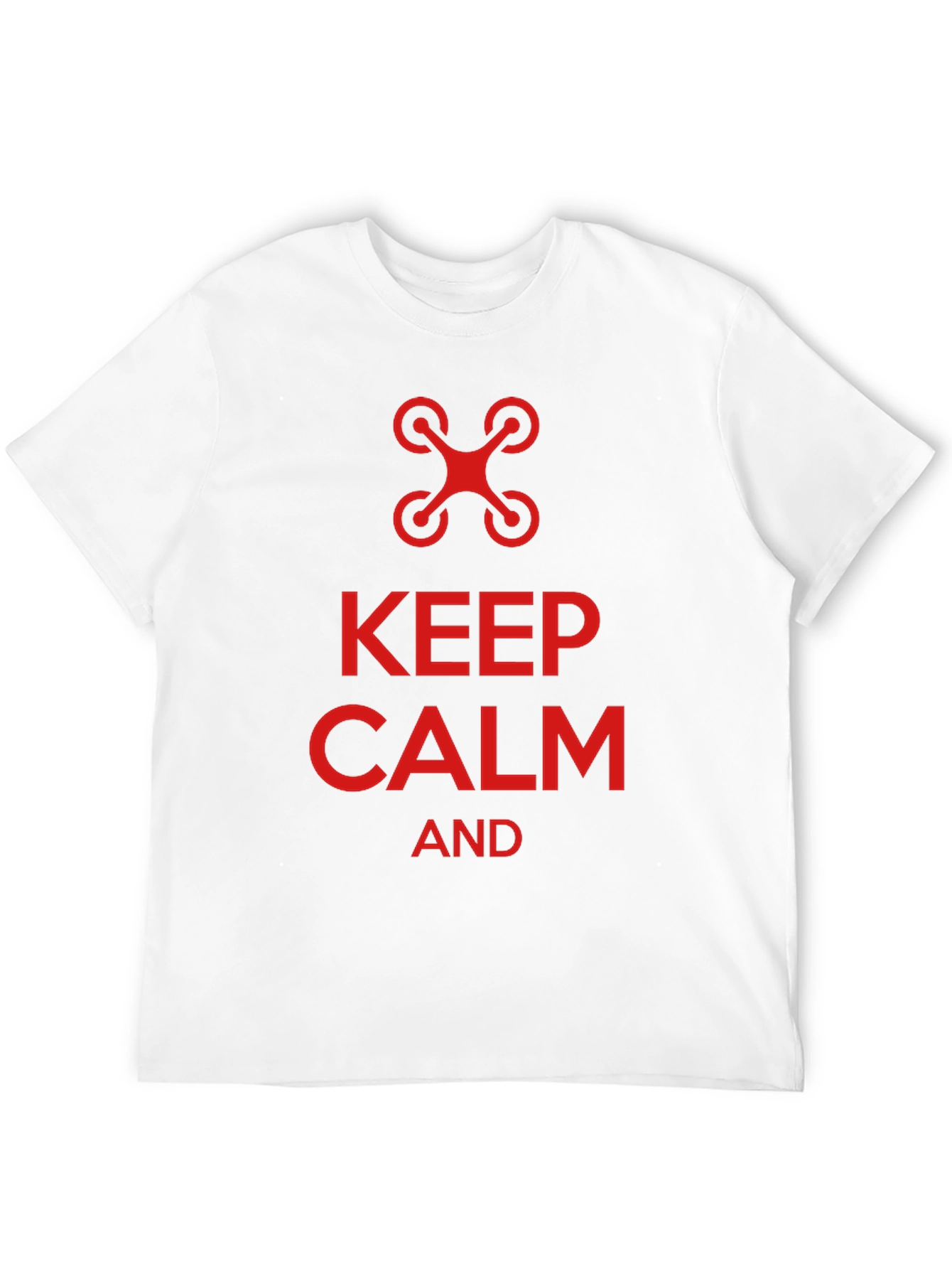 Black Keep Calm and Fly Drone T-Shirt - Novelty Tee view 12