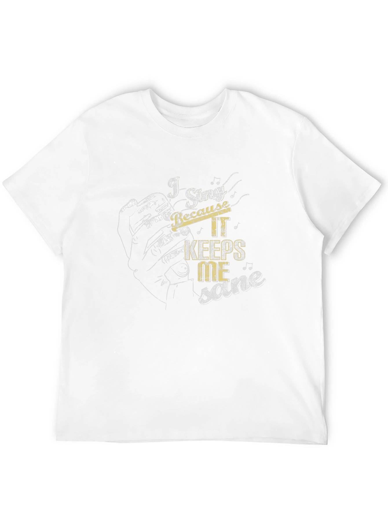 Black I Sing Because It Keeps Me Sane Black T-Shirt view 12