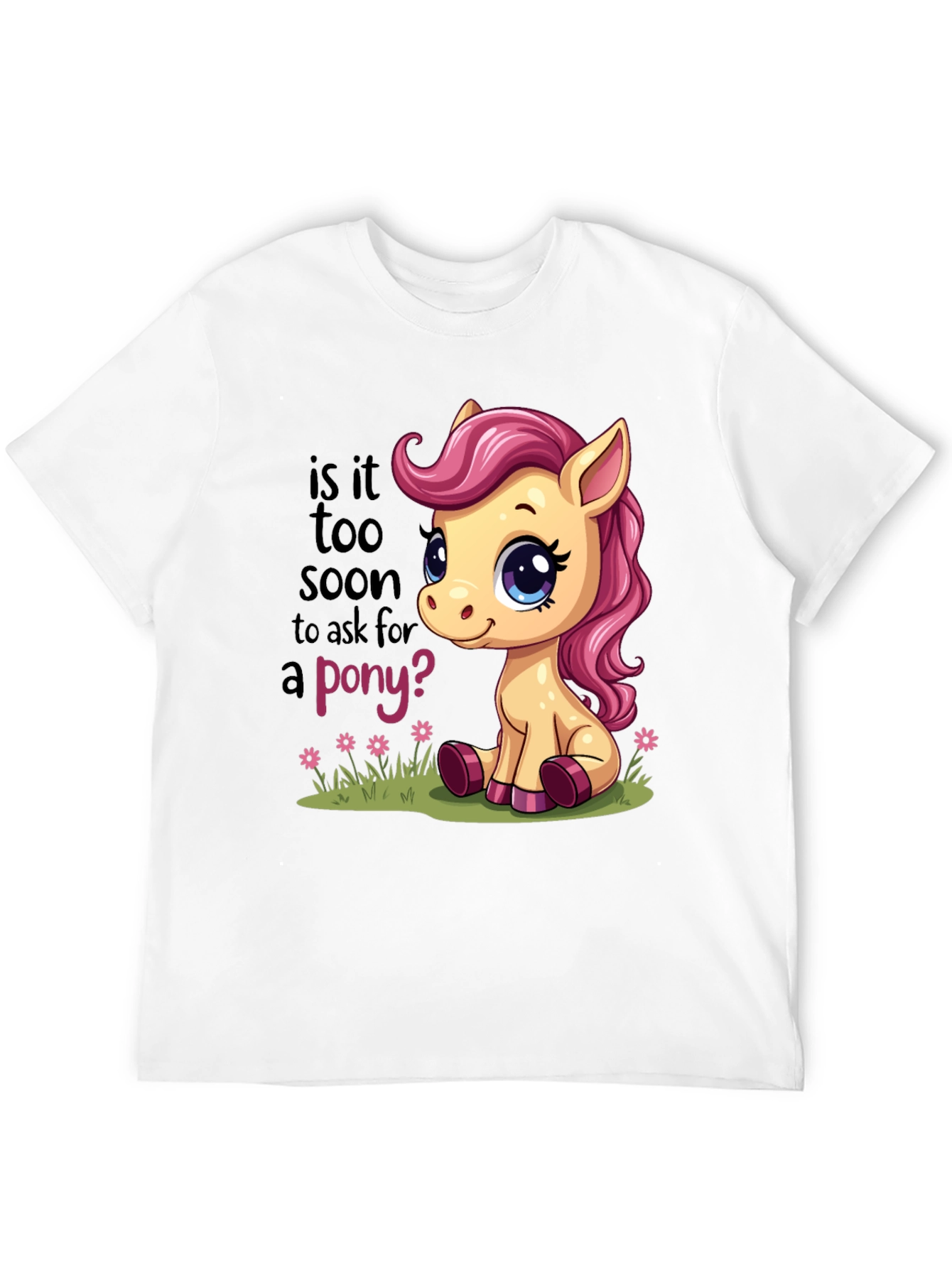 Black Cute Pony T-Shirt - Is It Too Soon? view 12