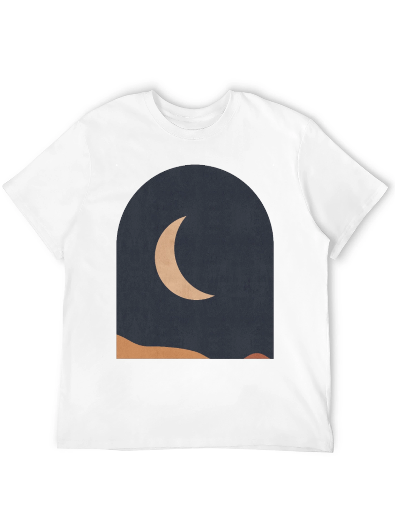 Black Modern Crescent Moon Graphic Tee view 12