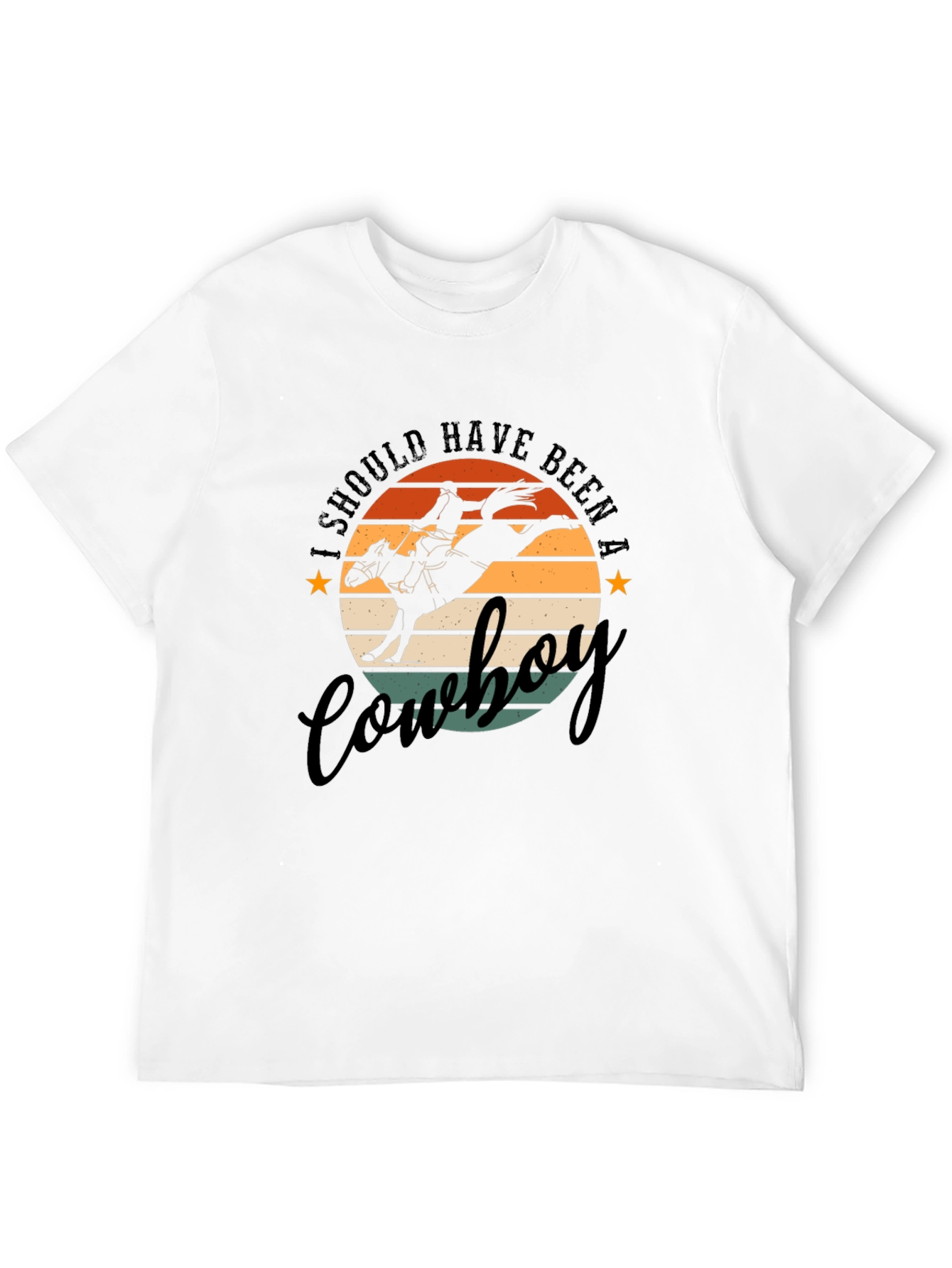 Black I Should Have Been A Cowboy T-Shirt view 12