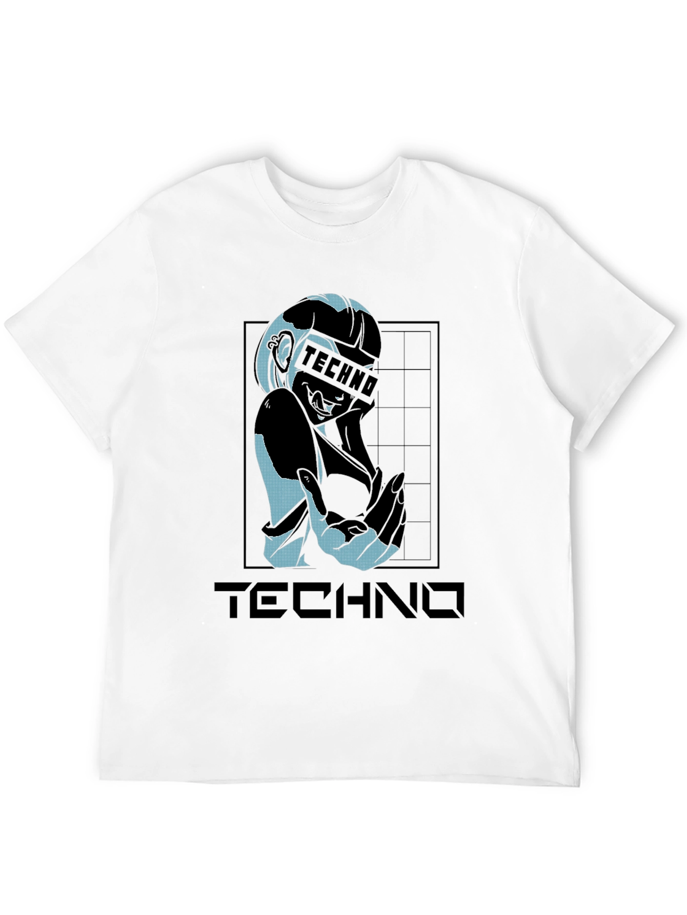 Black Techno Graphic T-Shirt - Stylish Black Tee view 12