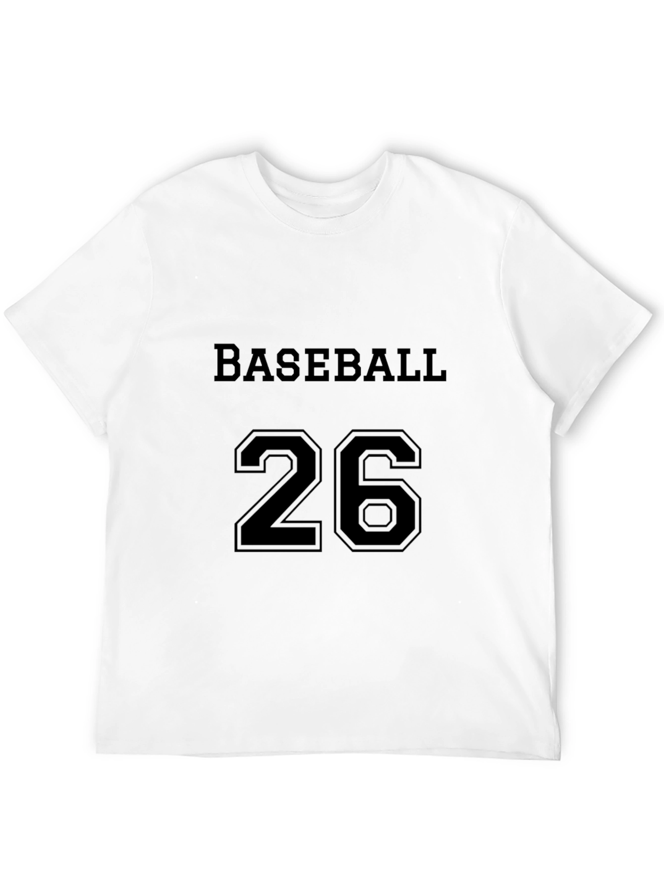 Black Baseball 26 Graphic Tee - Black Cotton T-Shirt view 12