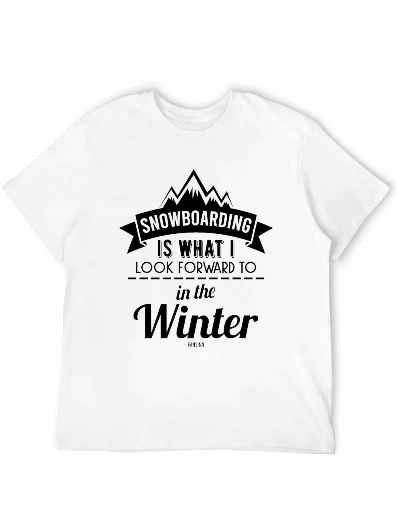Black Snowboarding Winter T-Shirt view 12