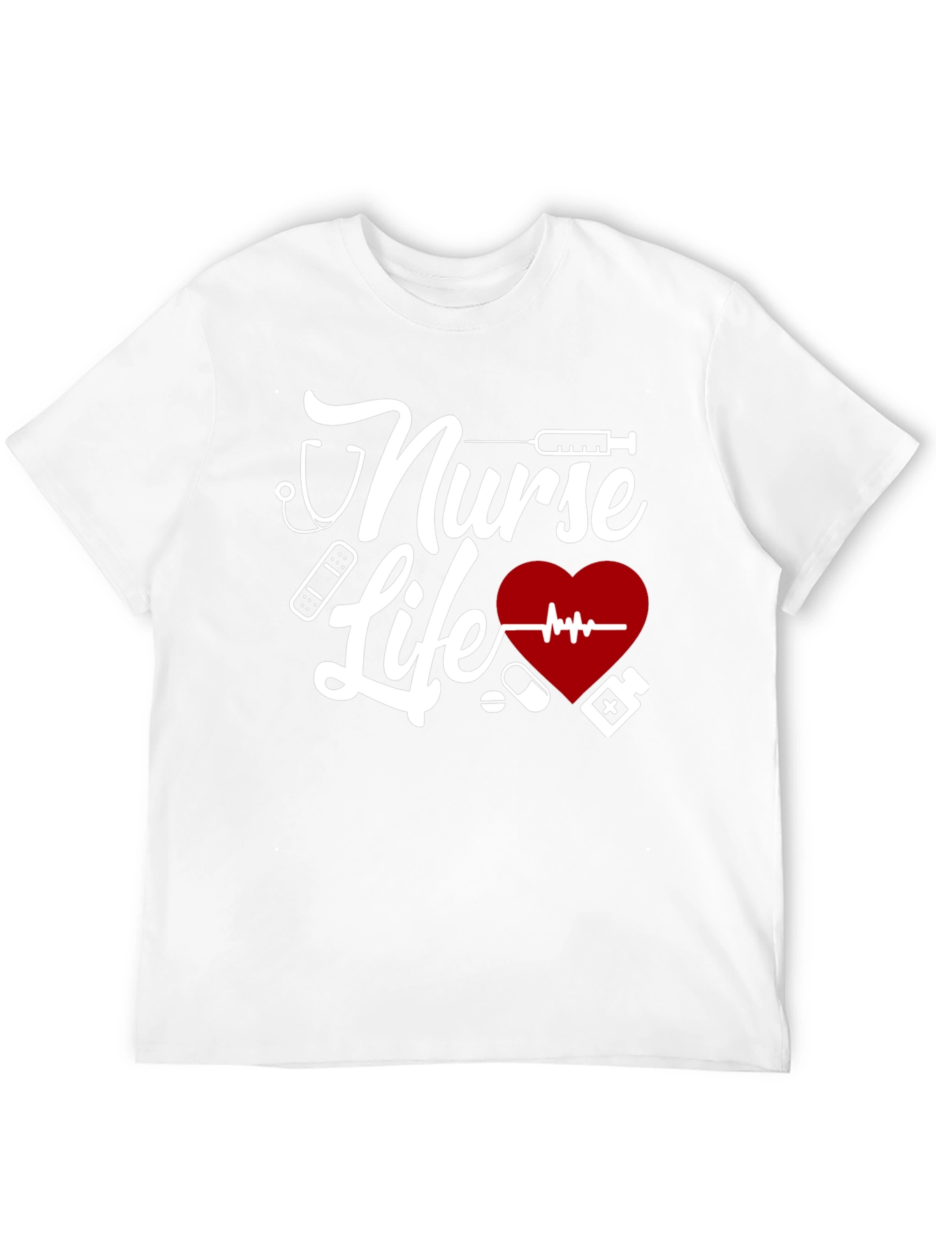Black Nurse Life Graphic T-Shirt - Black view 12