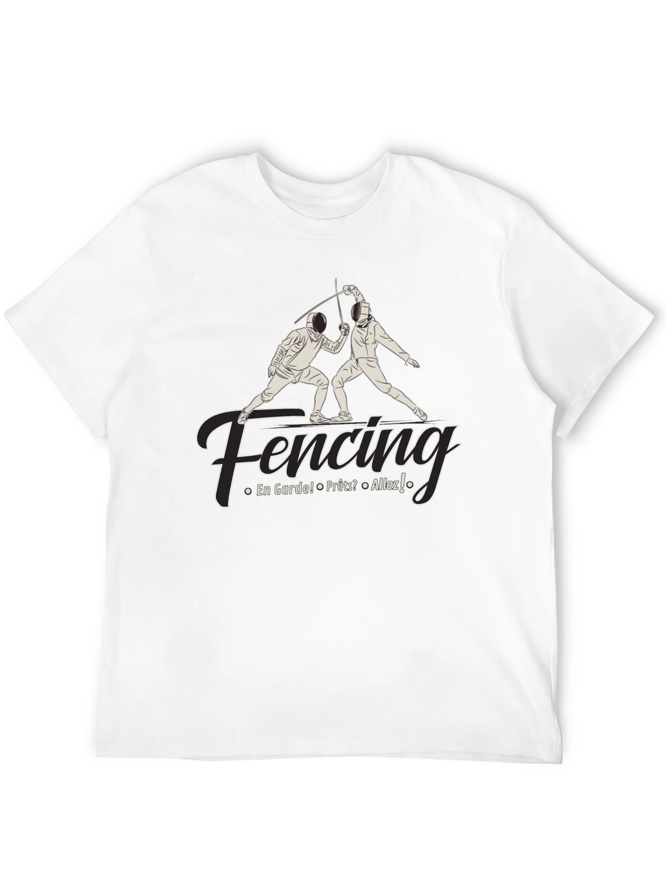 Black Fencing T-Shirt - En Garde Design view 12