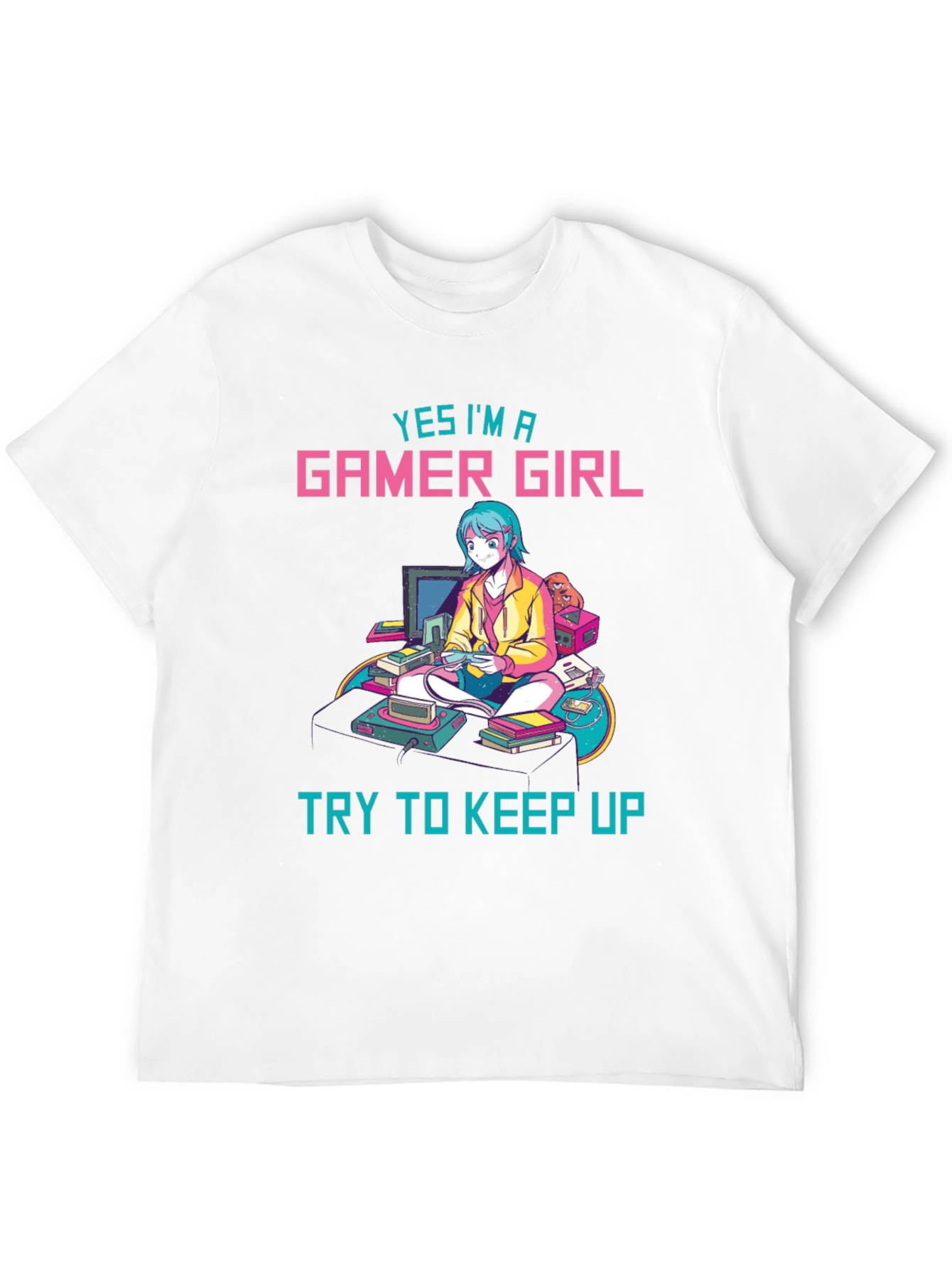 Black Gamer Girl Graphic Tee - Yes I'm A Gamer Girl - Keep Up view 12