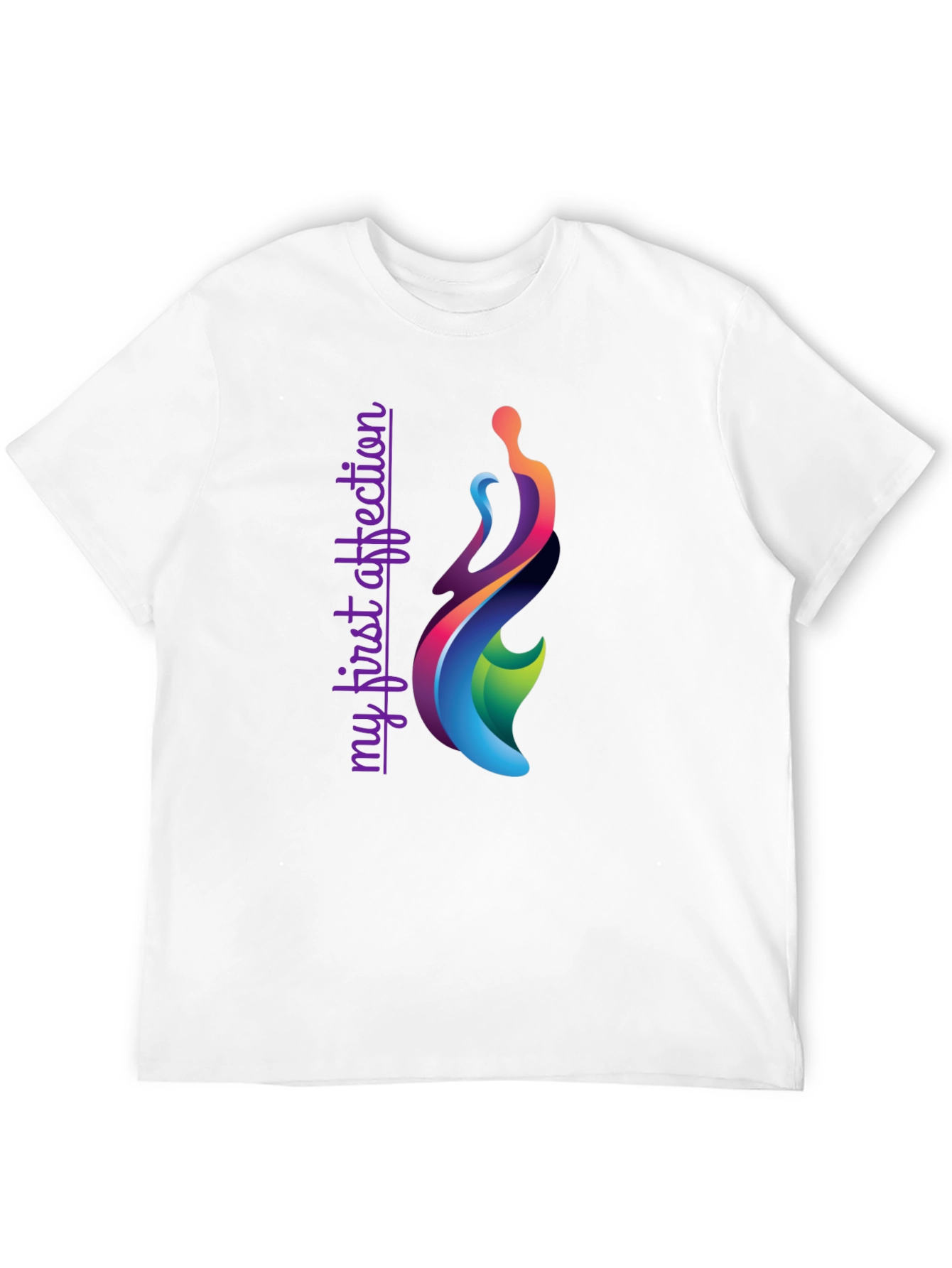 Black Modern Art Graphic Tee - 'My First Affection' Black T-Shirt view 12