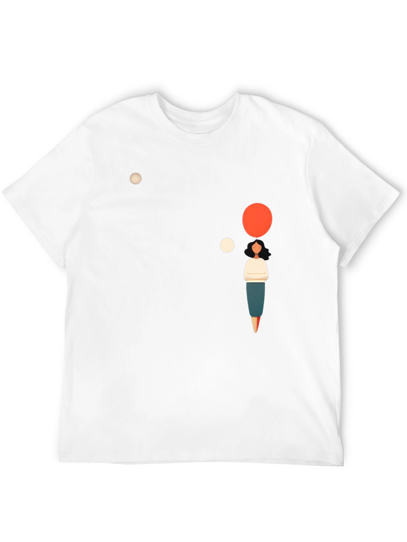Black Modern Graphic Tee - Minimalist Thought Bubble Design view 12