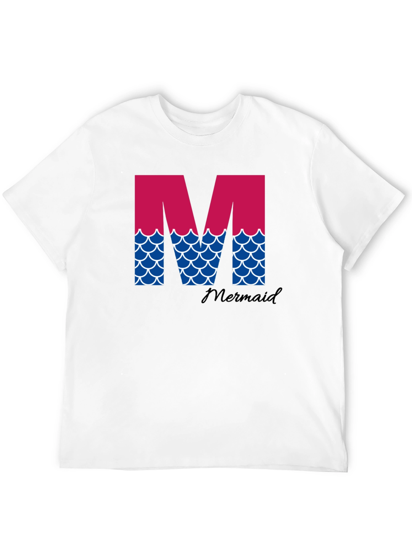 Black Mermaid Initial 'M' T-Shirt view 12