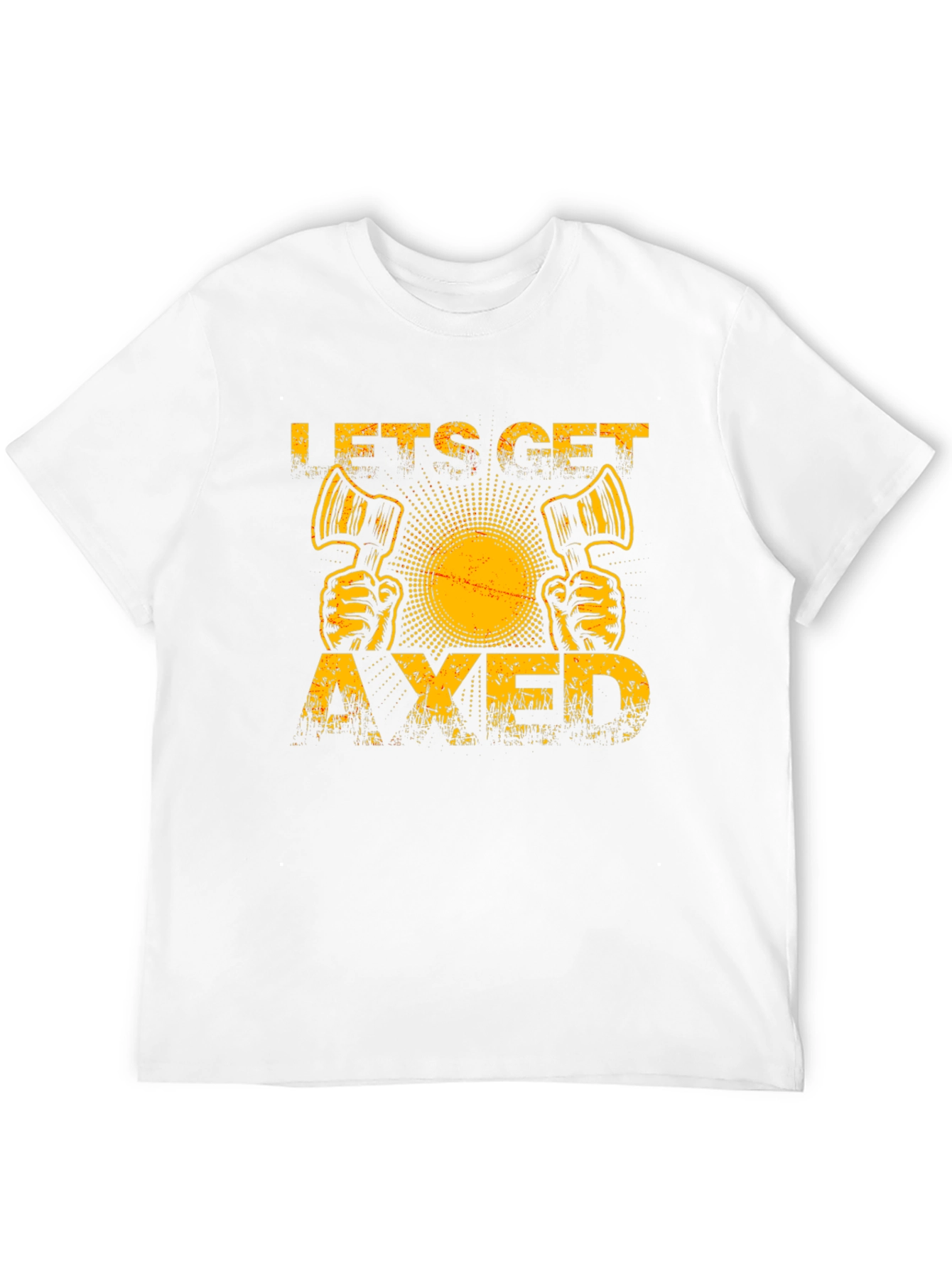 Black Let's Get Axed Funny Lumberjack T-Shirt view 12