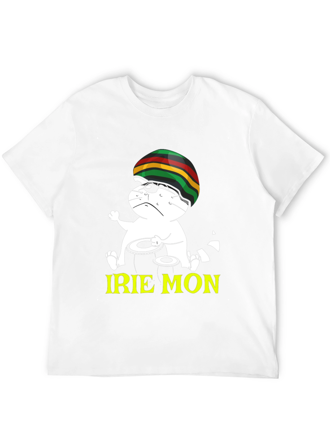 Black Irie Mon Rastafarian Cat Black T-Shirt view 12