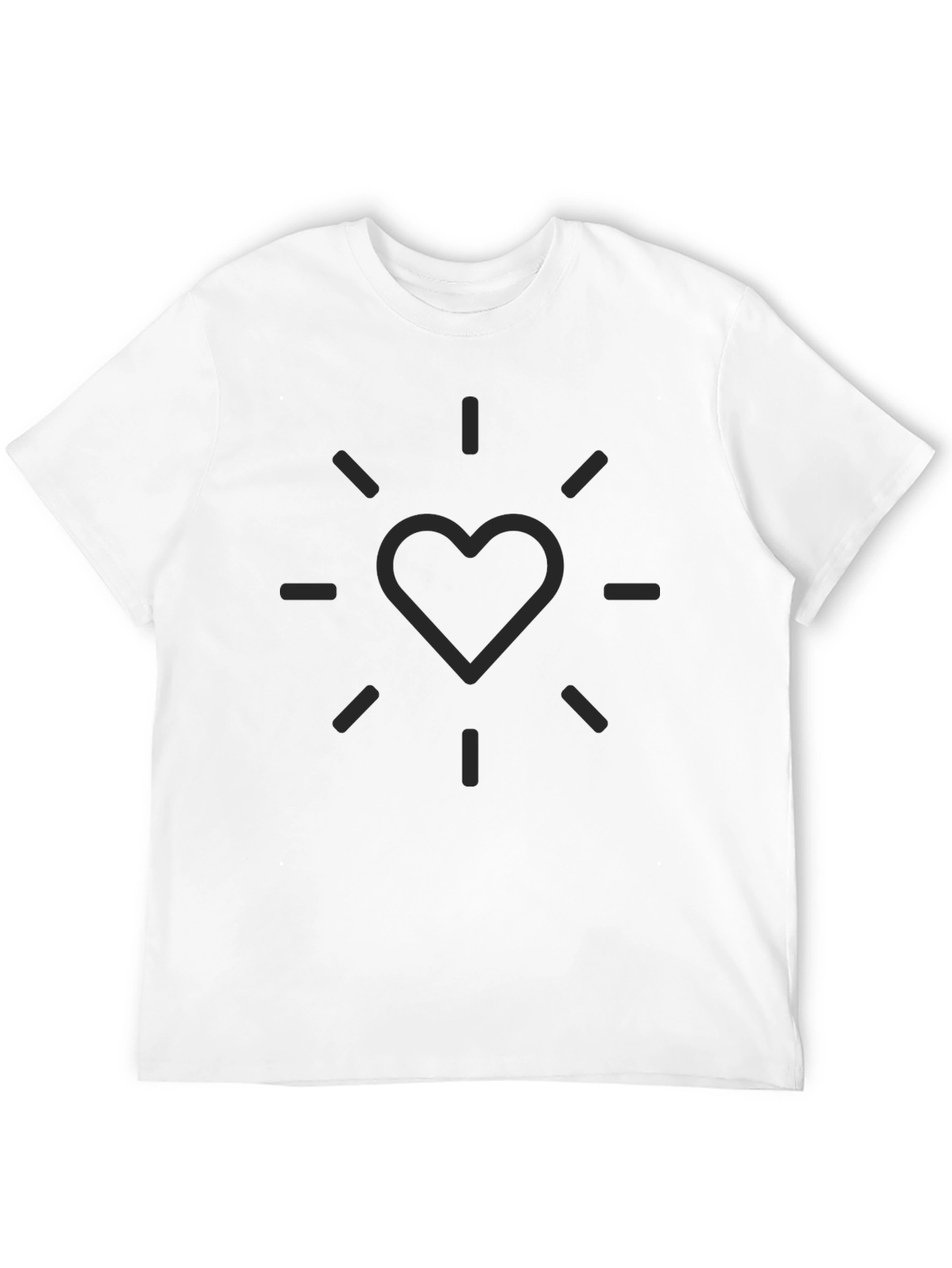 Heart Burst Black T-Shirt - Casual Style - 12