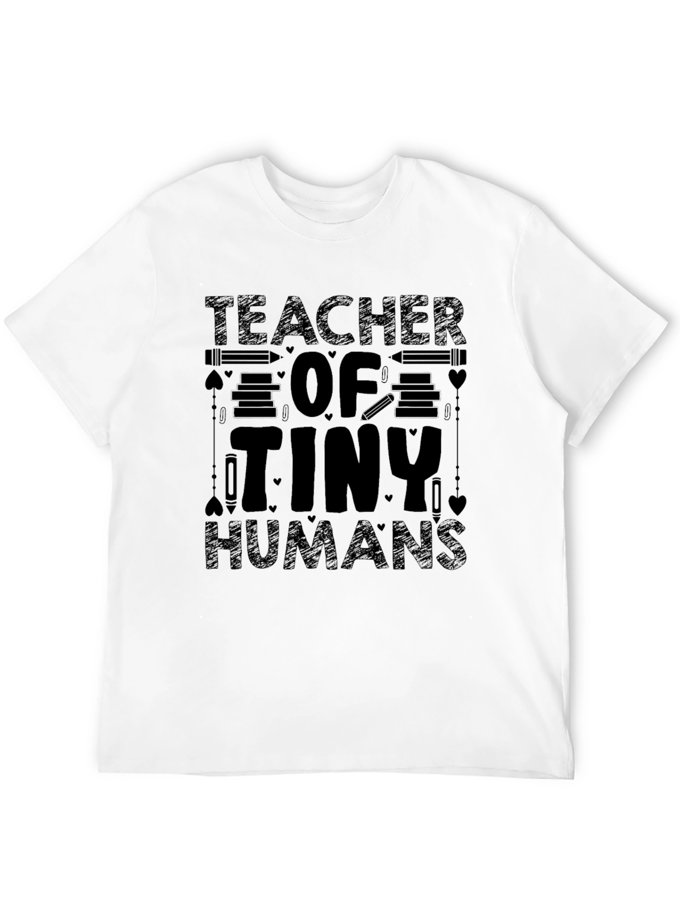 Black Teacher of Tiny Humans Black Graphic T-Shirt view 12