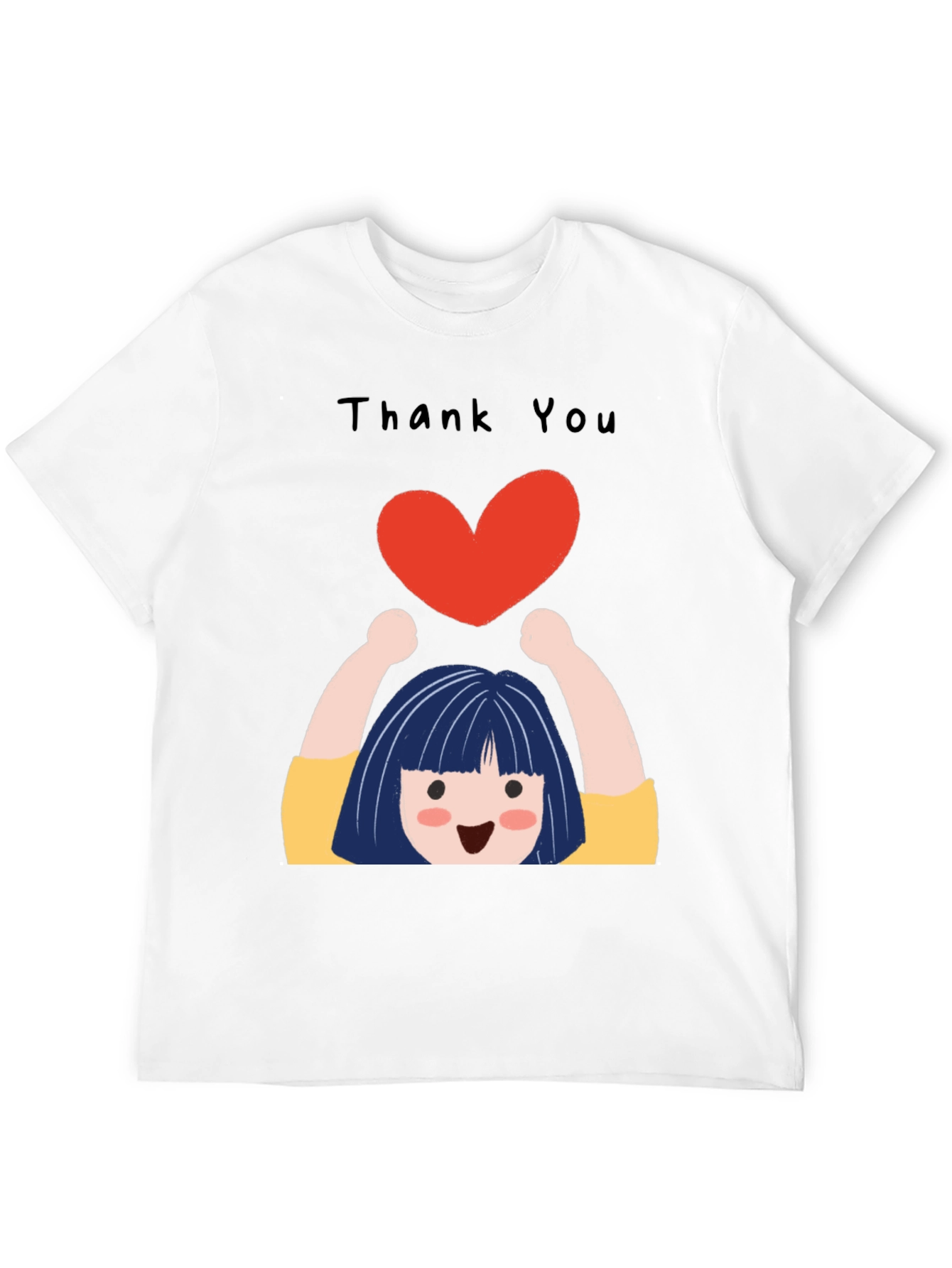 Black Thank You Heart Graphic T-Shirt view 12