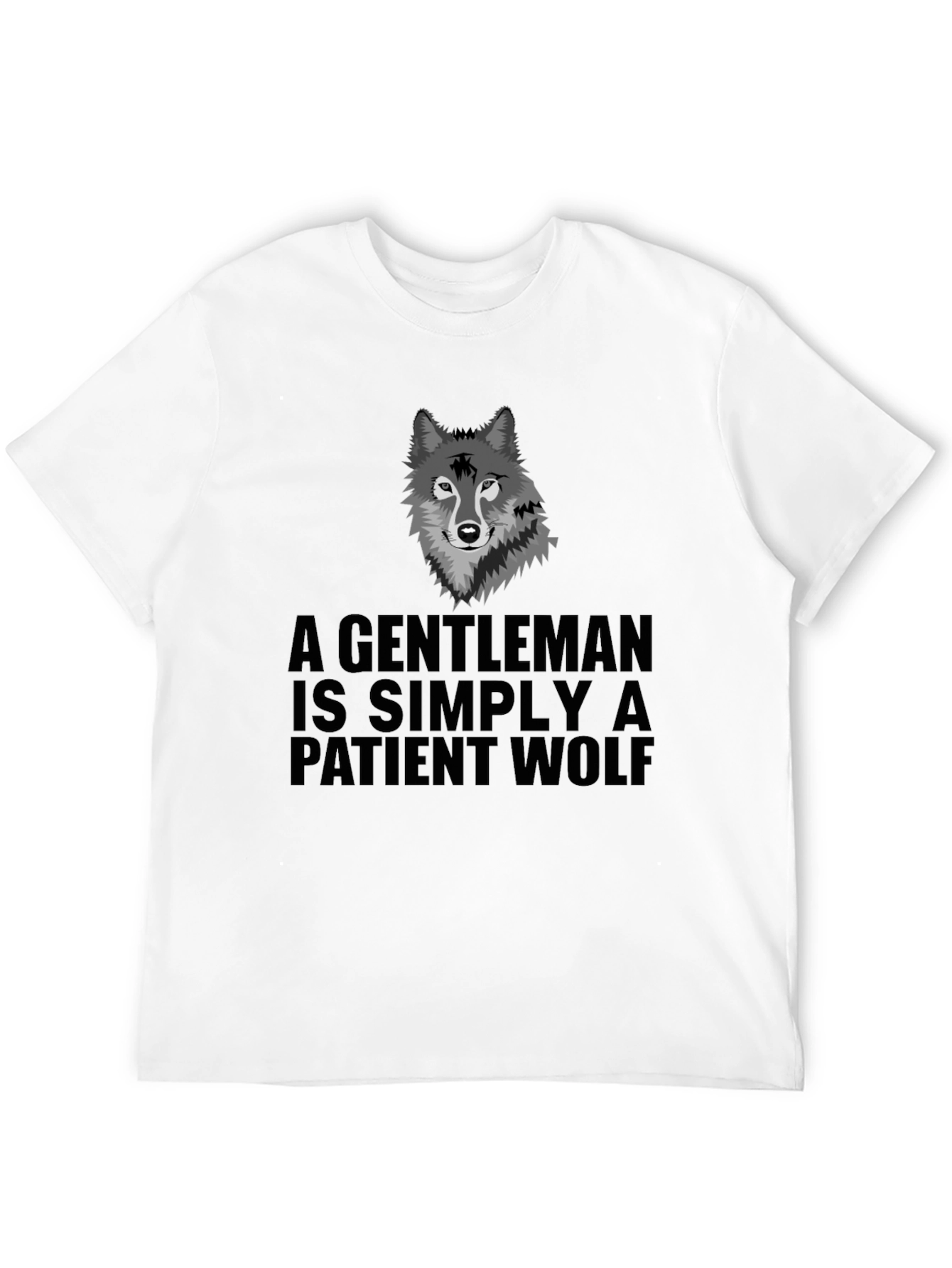 Black Gentleman Wolf Graphic Tee - Black Crewneck view 12
