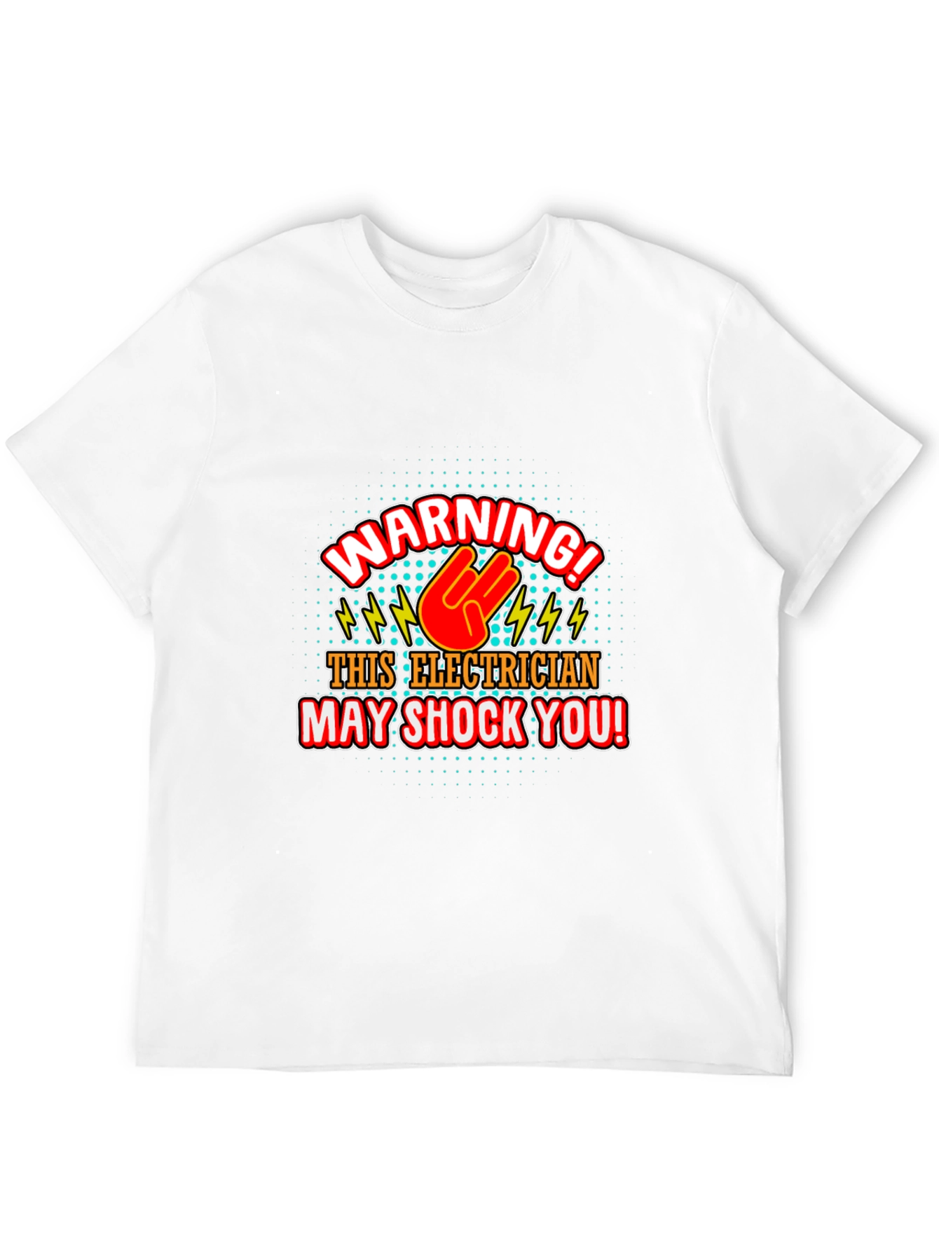 Black Electrician Warning T-Shirt view 12