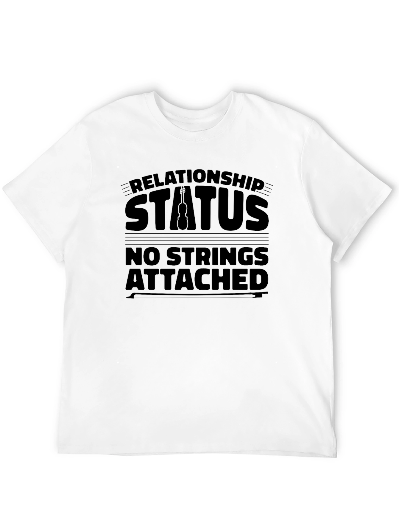 Black Relationship Status T-Shirt - No Strings Attached view 12