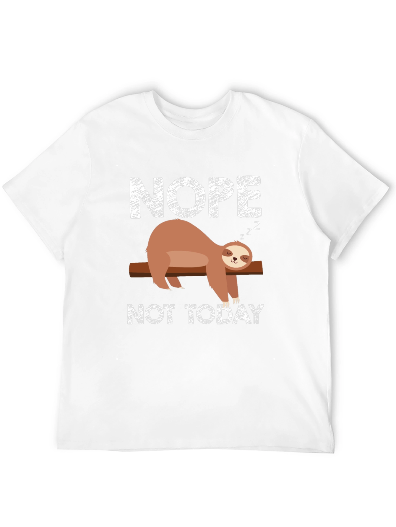 Black Nope Not Today Sloth Graphic Tee - Unisex view 12