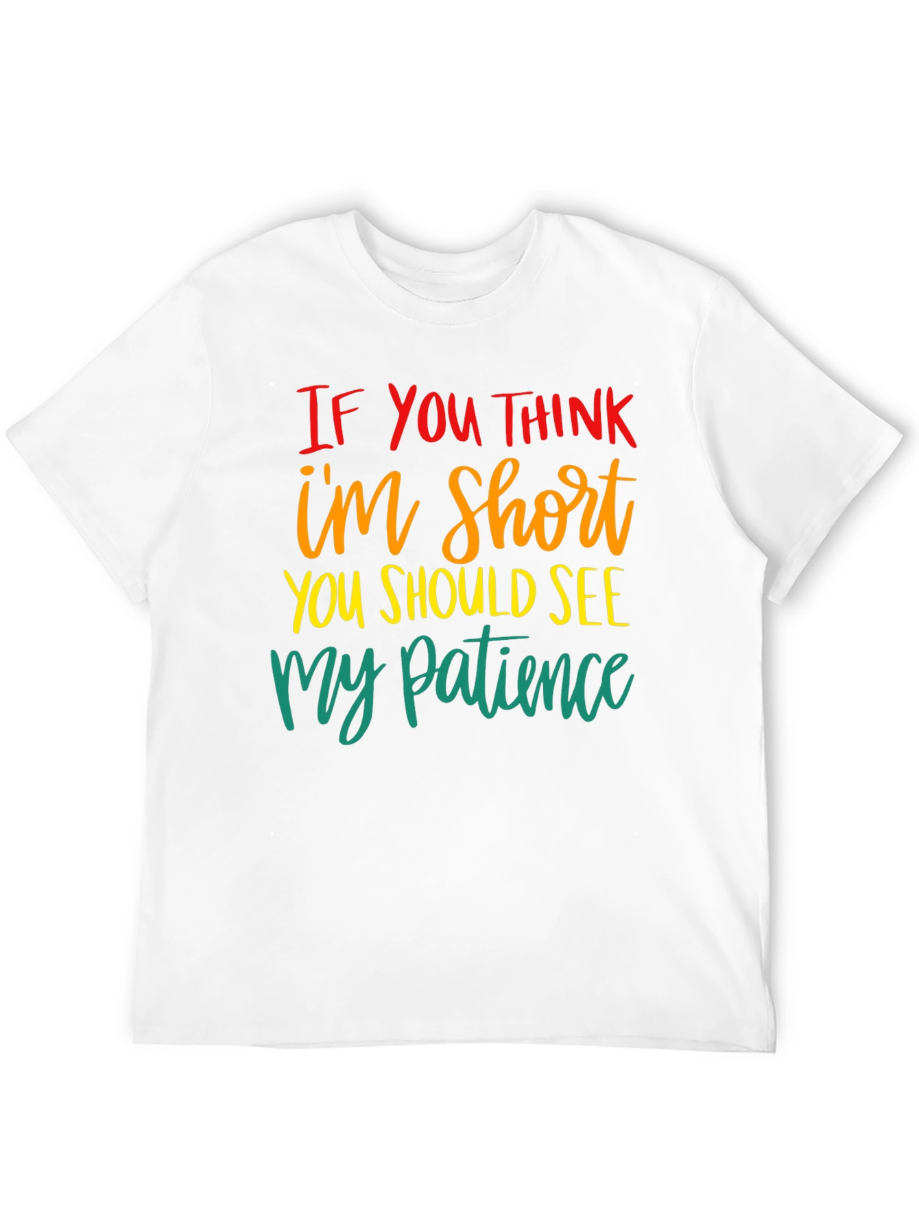 Black Humorous Short Patience Graphic T-Shirt view 12