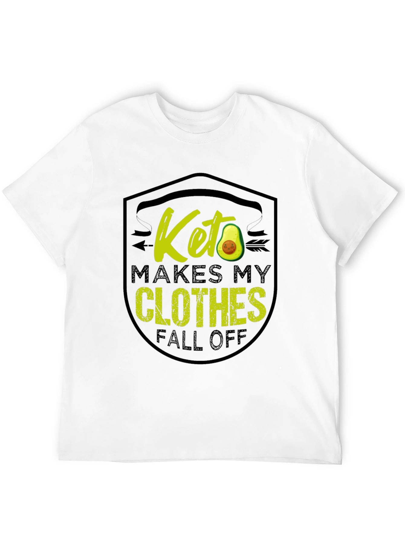 Black Keto Diet T-Shirt - Makes My Clothes Fall Off view 12