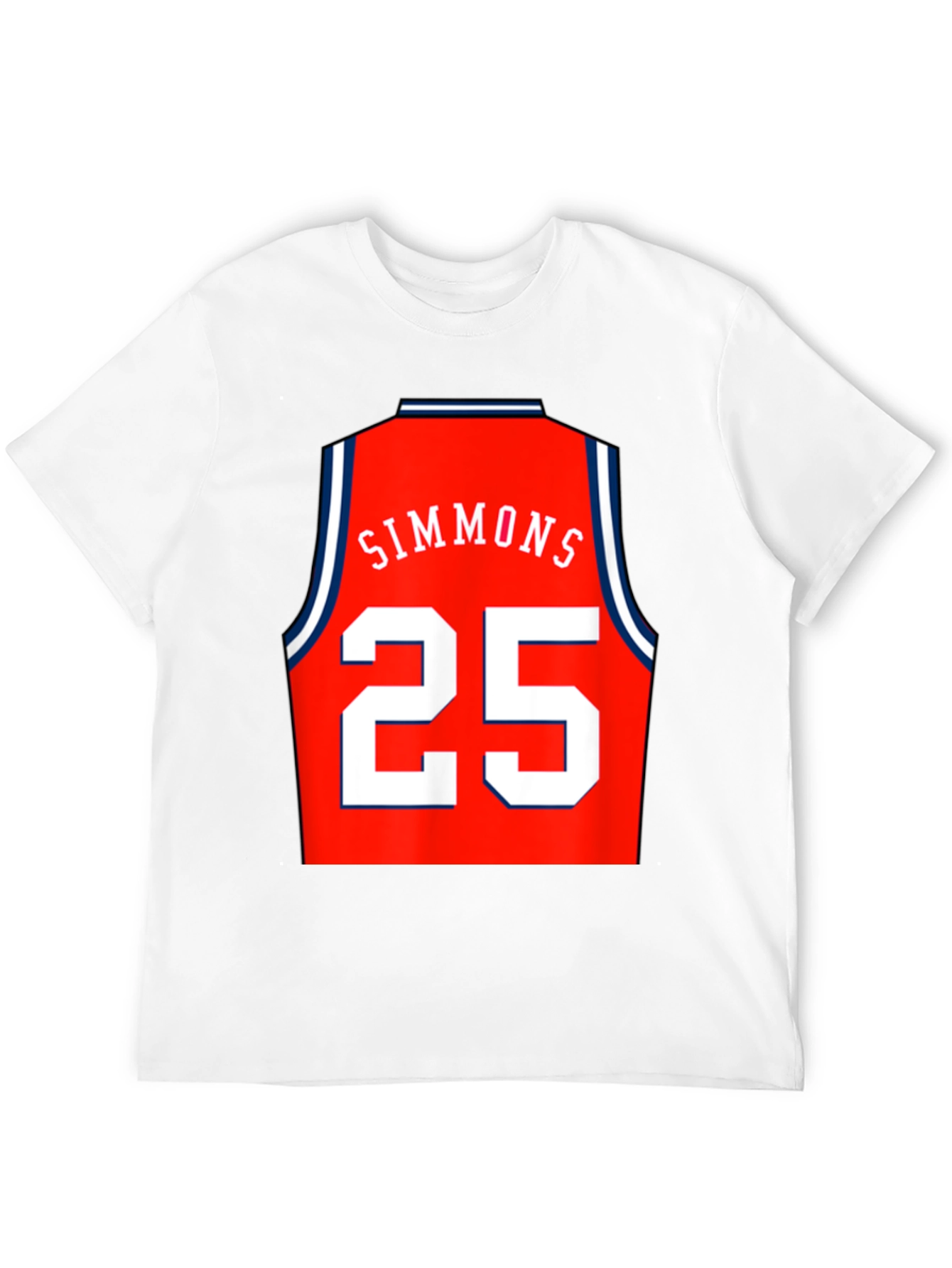 Simmons 25 Basketball Jersey Style Graphic Tee - 12