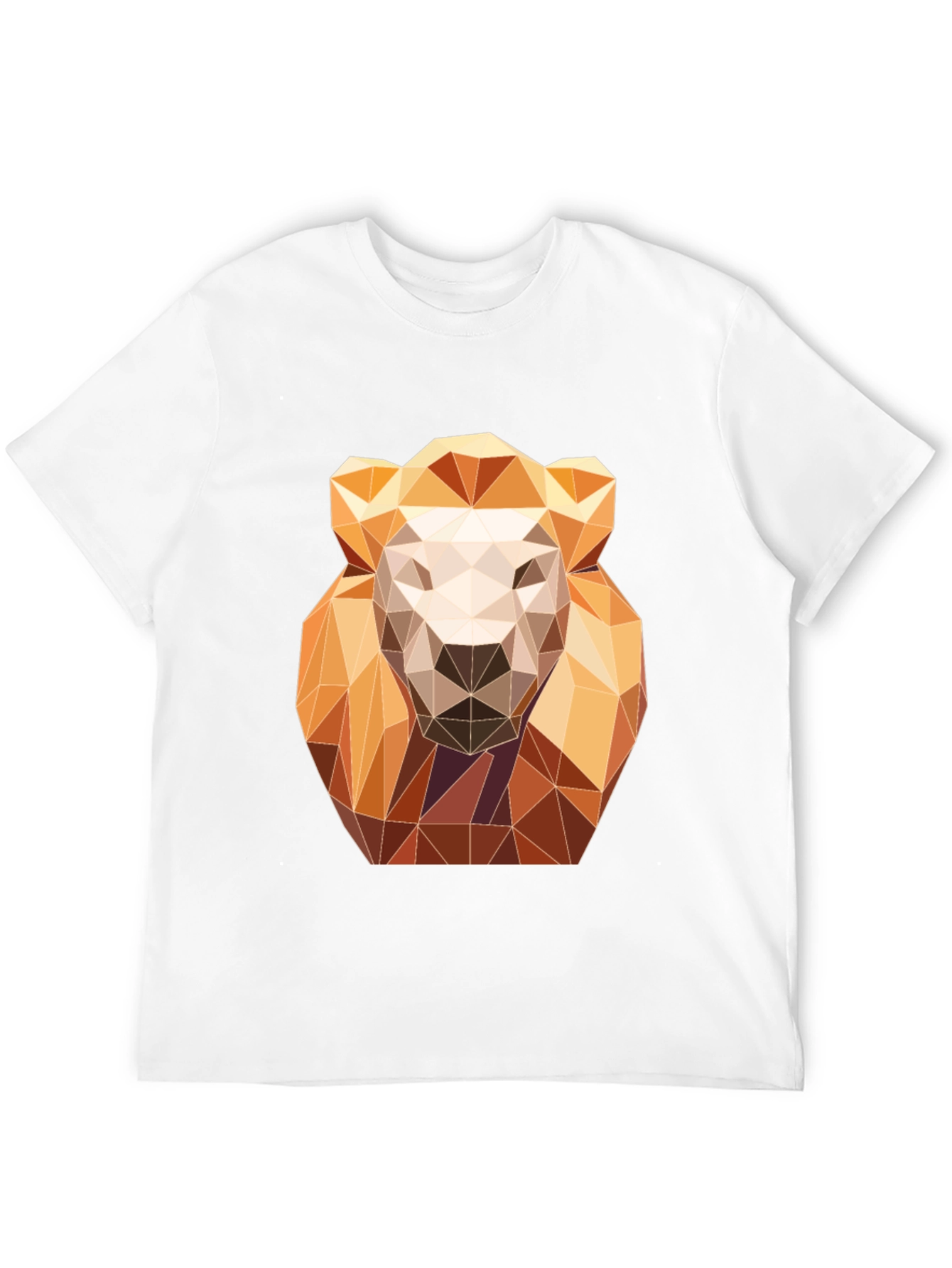 Black Geometric Lion Graphic Tee - Modern Art Design view 12