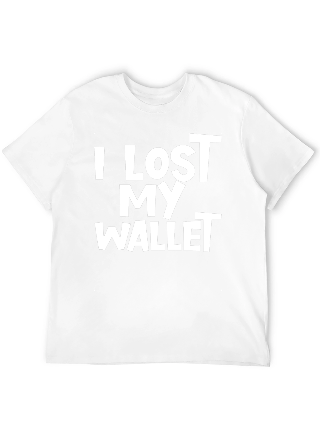 Black Humorous "I Lost My Wallet" Black T-Shirt view 12