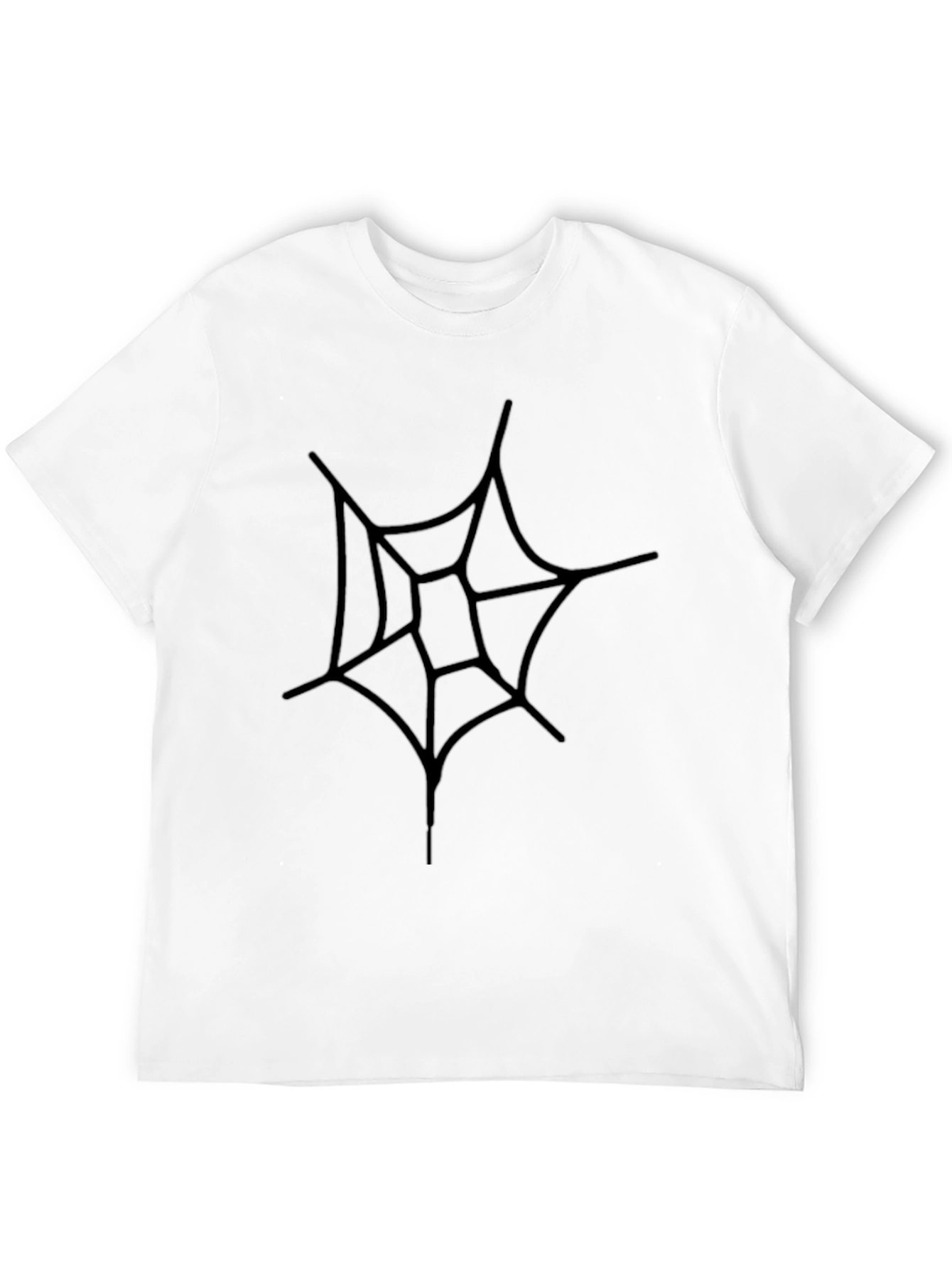 Black Men's Black Spiderweb Graphic T-Shirt view 12