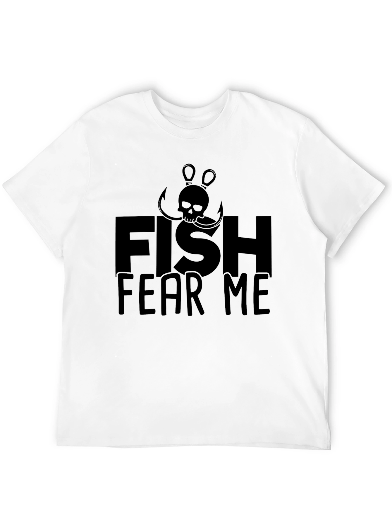 Fish Fear Me T-Shirt - Angler Skull Design - 12