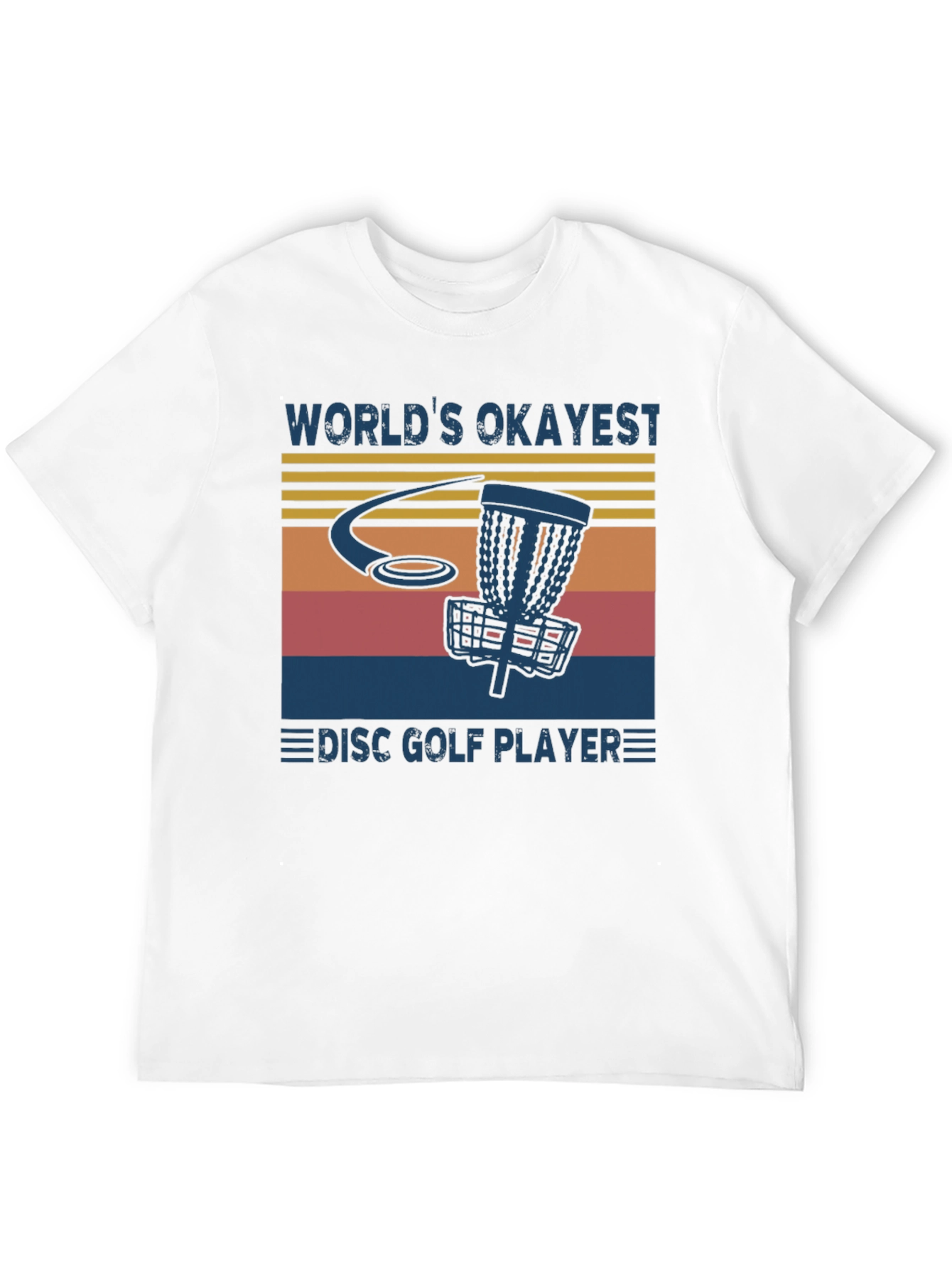 Black World's Okayest Disc Golf Player T-Shirt view 12